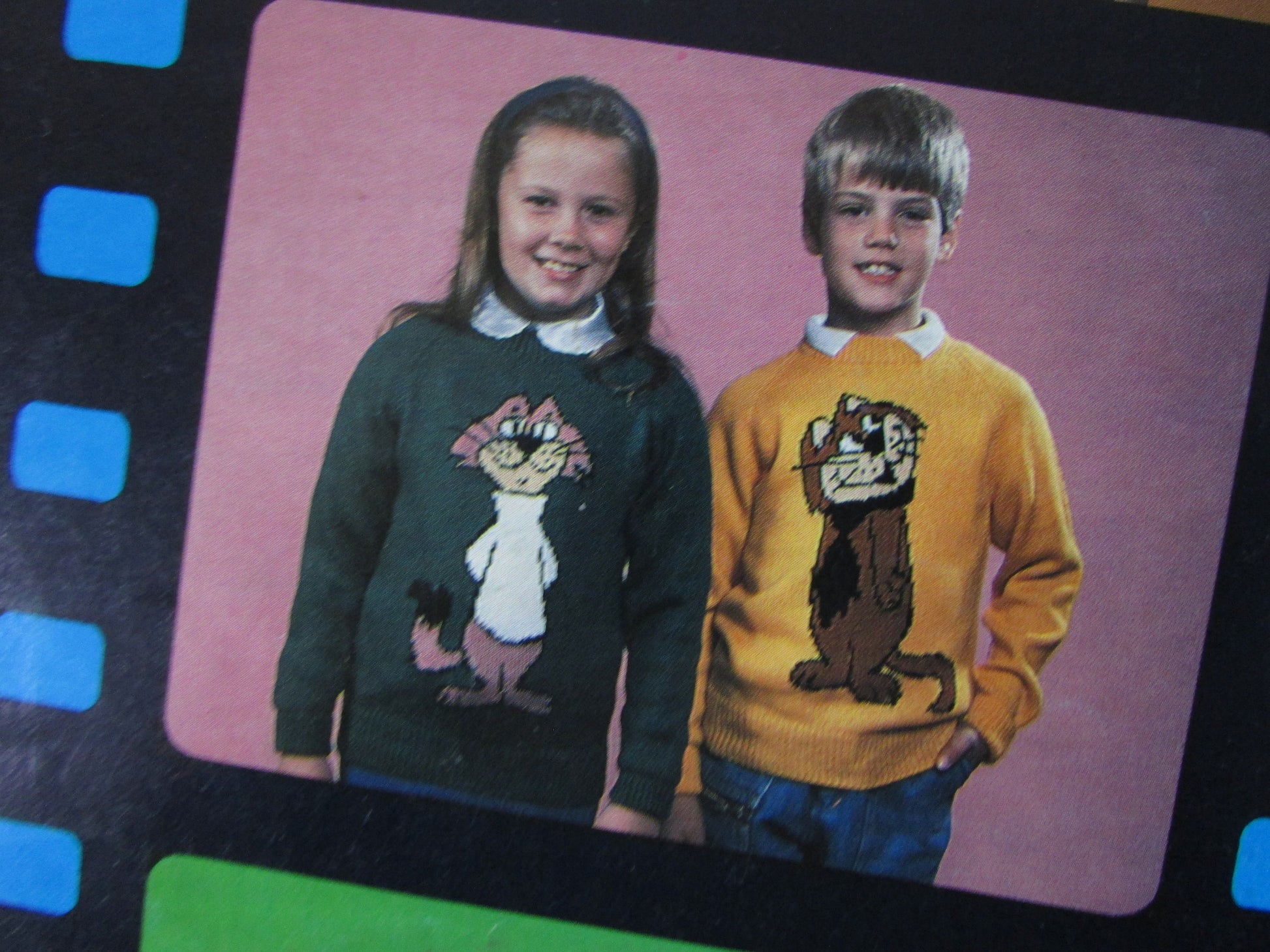 1988 eight Intarsia knitting patterns by Gary Kennedy - Top Cat
