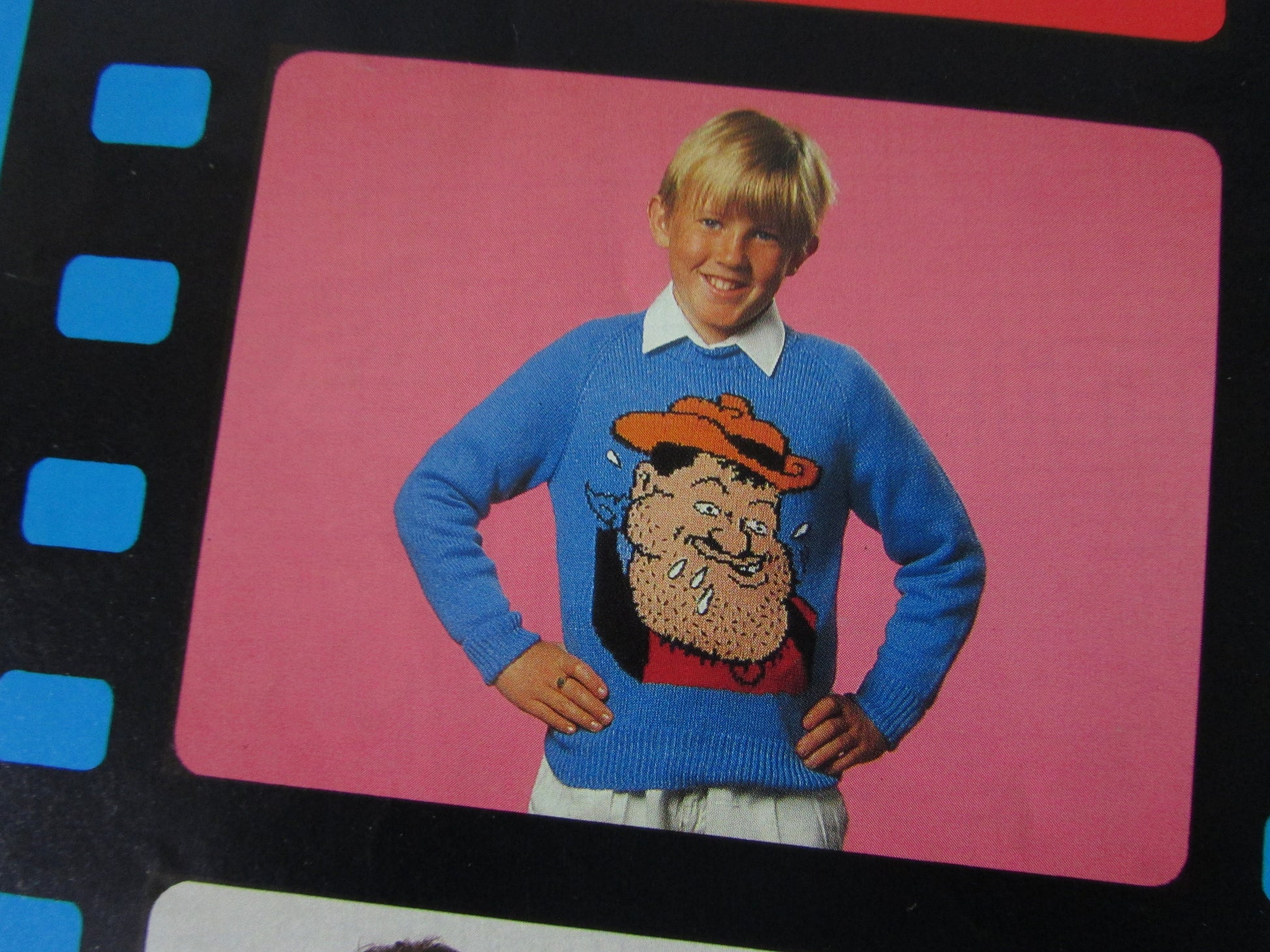 1988 five Intarsia knitting patterns by Gary Kennedy - Desperate Dan