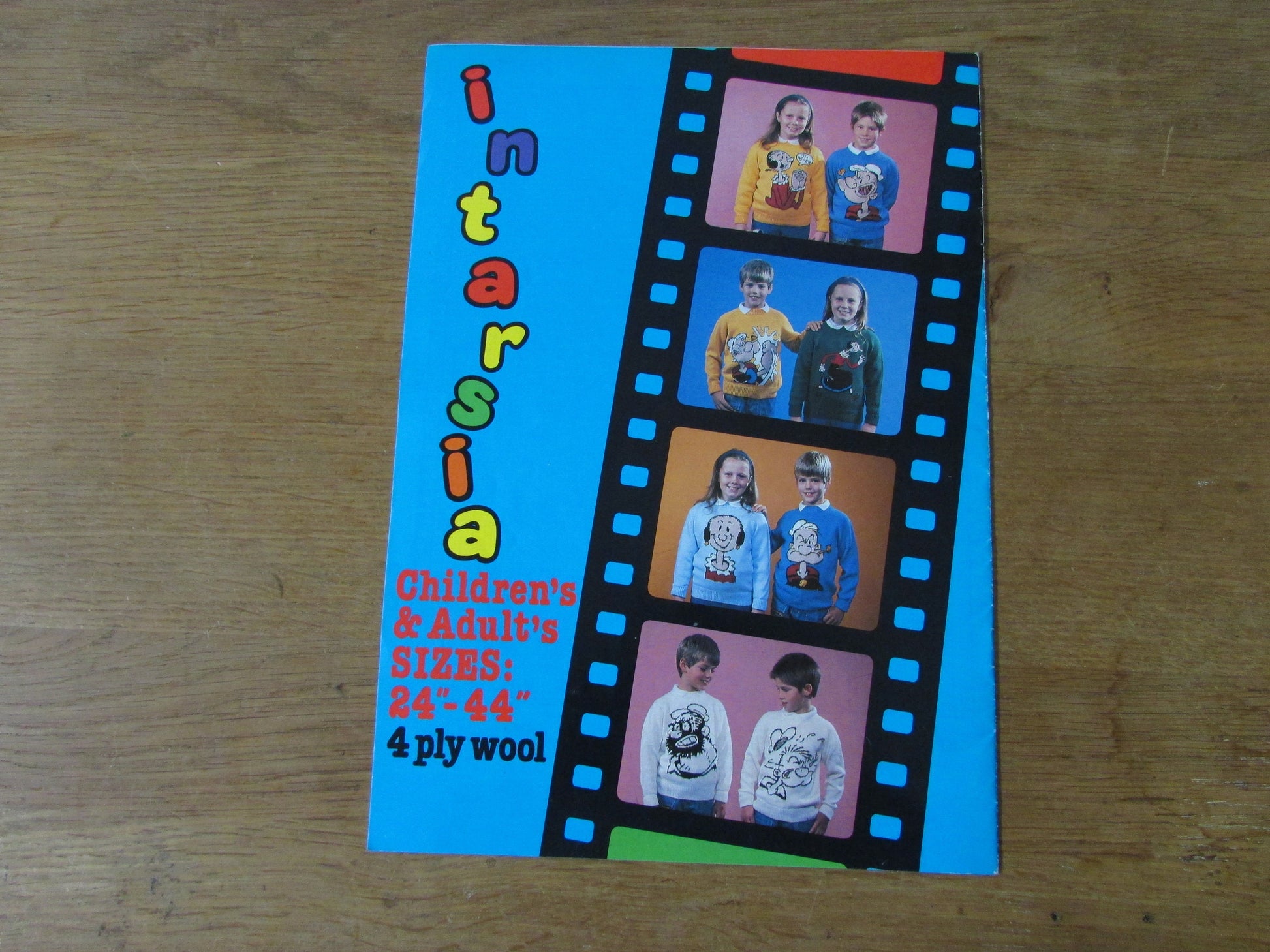 1988 eight Intarsia knitting patterns by Gary Kennedy - Popeye