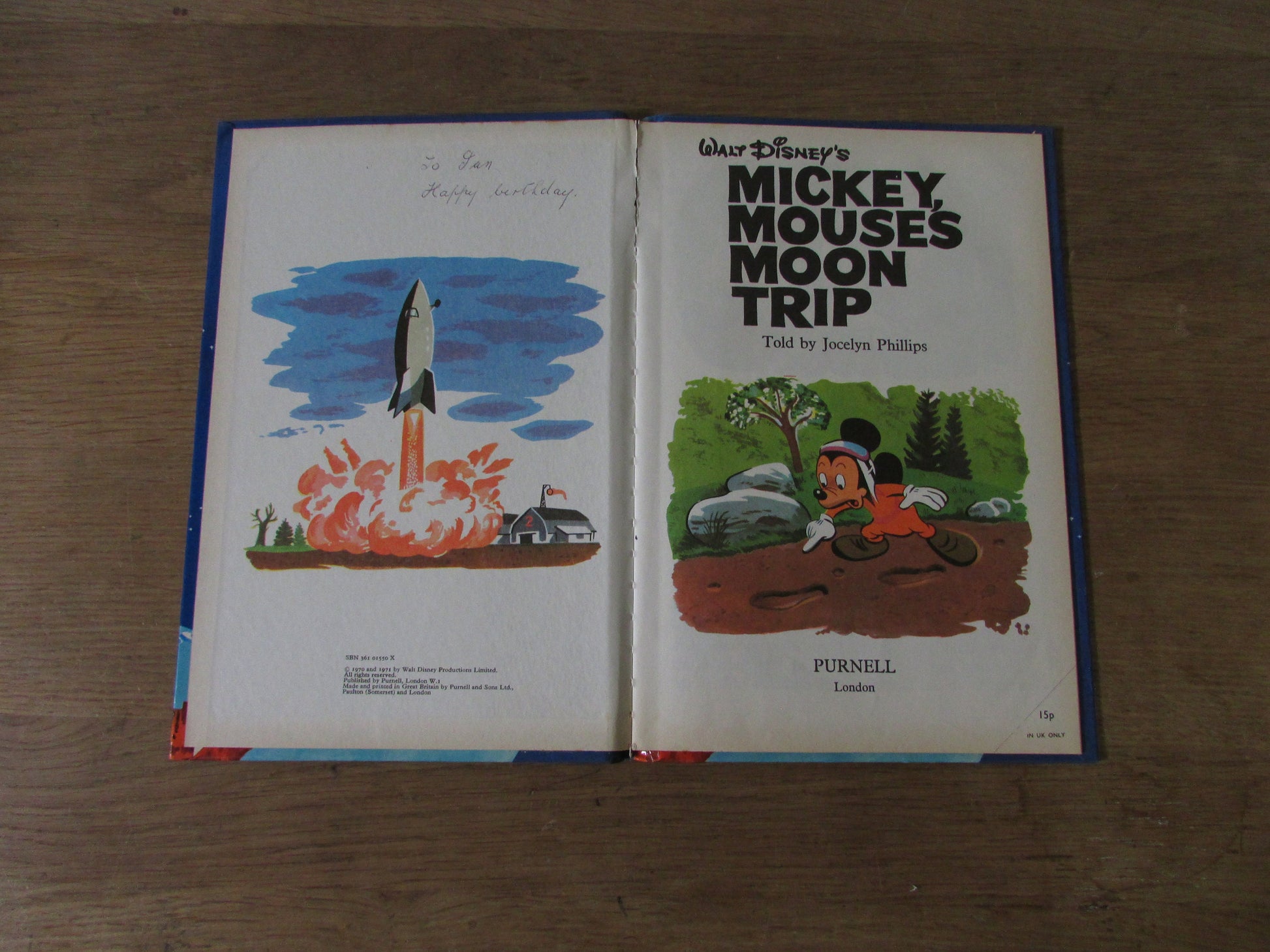 Walt Disney's Mickey Mouse's Moon Trip (Hardback, 1971)
