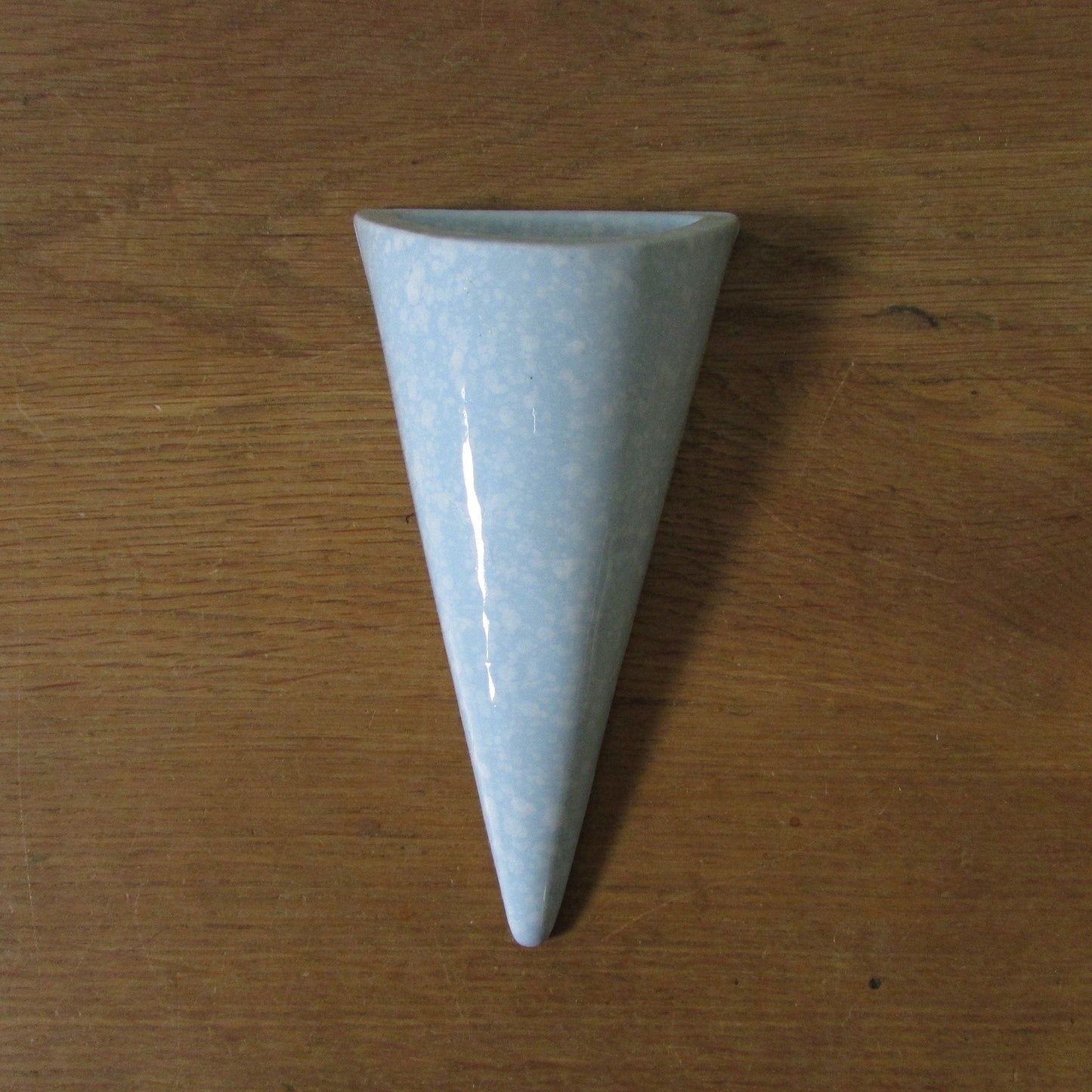 1970s Shelf Concept Handcrafted Stoneware sky blue/mottled cone wall pocket