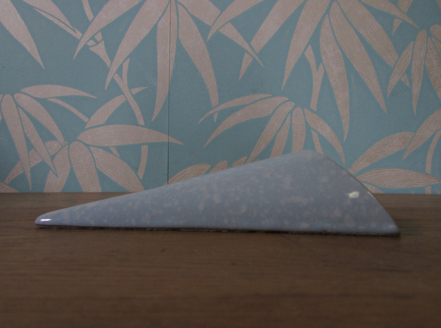 1970s Shelf Concept Handcrafted Stoneware sky blue/mottled cone wall pocket