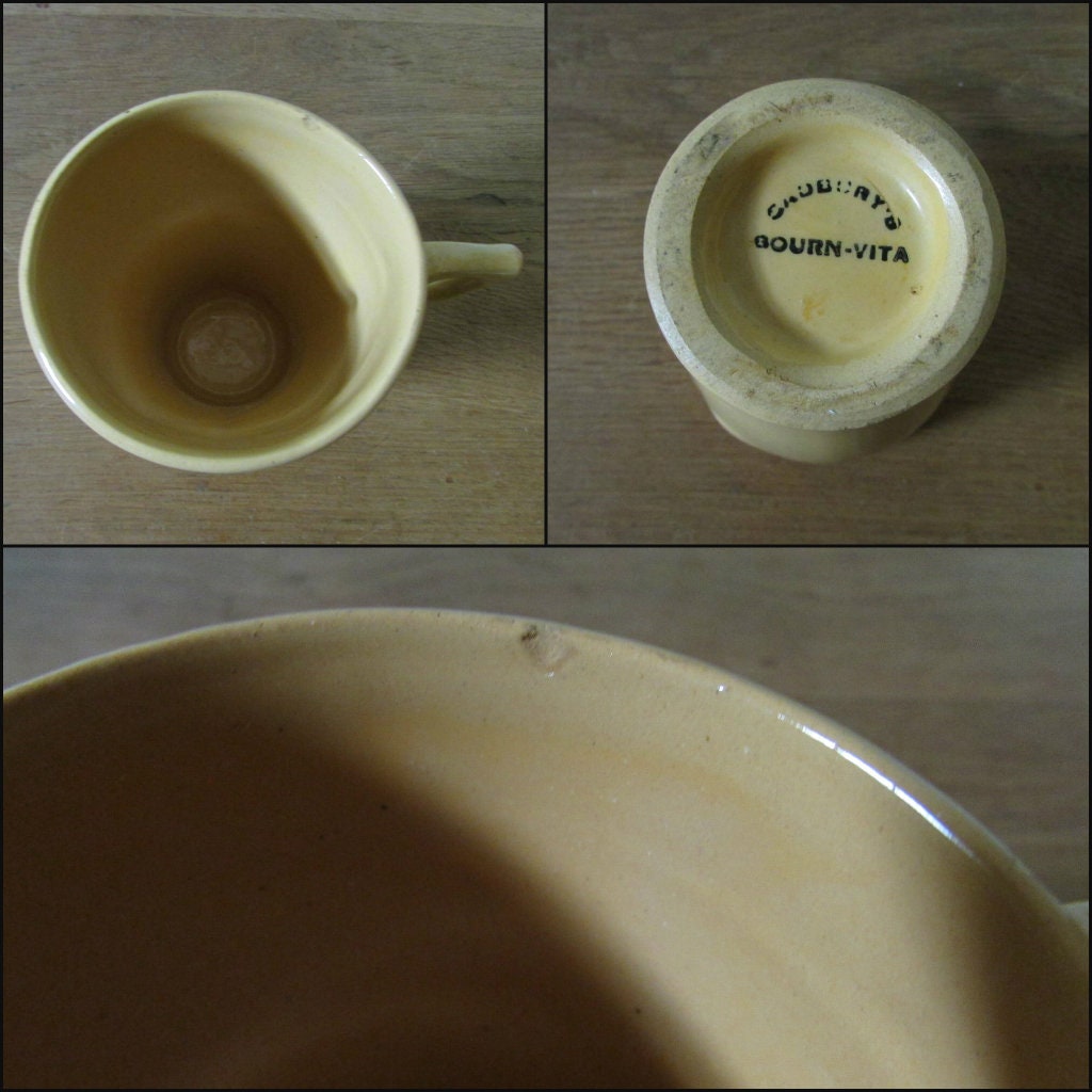 Pair of 1950s/60s collectable Cadbury's Bournville face mugs