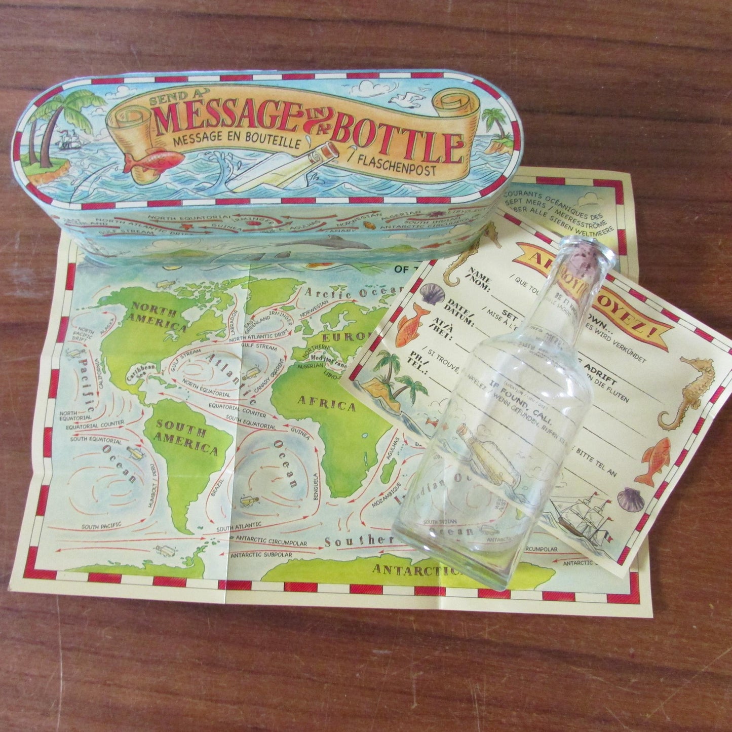 Retro boxed Message in a Bottle kit