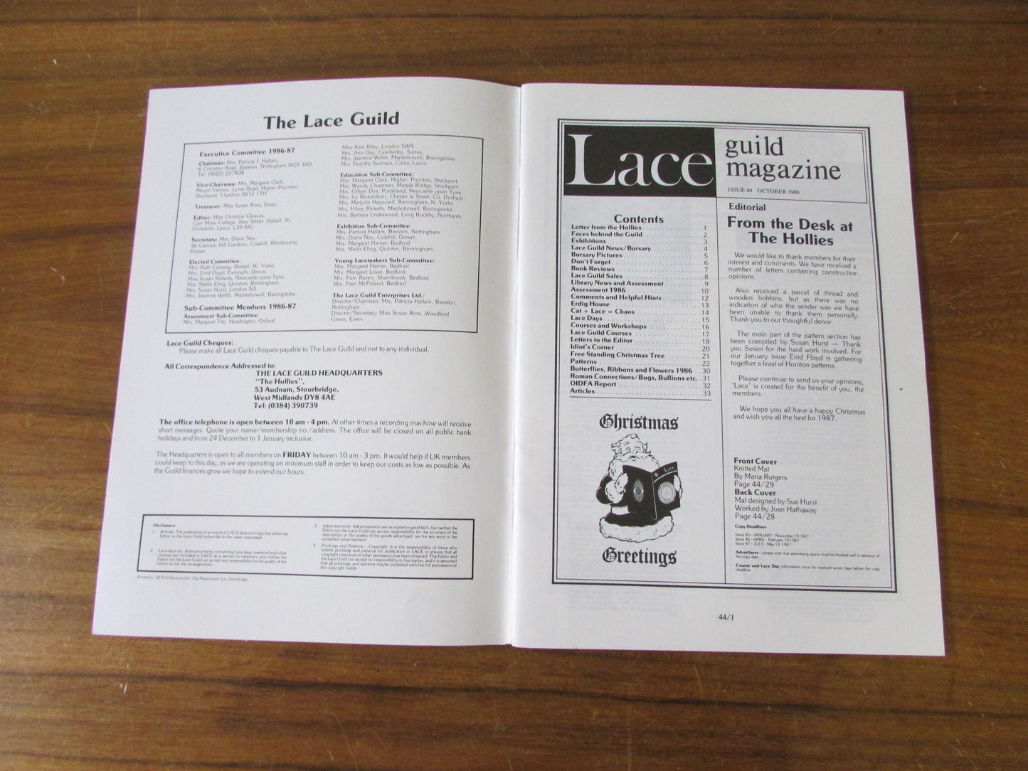 Lace Number 44, October 1986, by Christine Gleaves