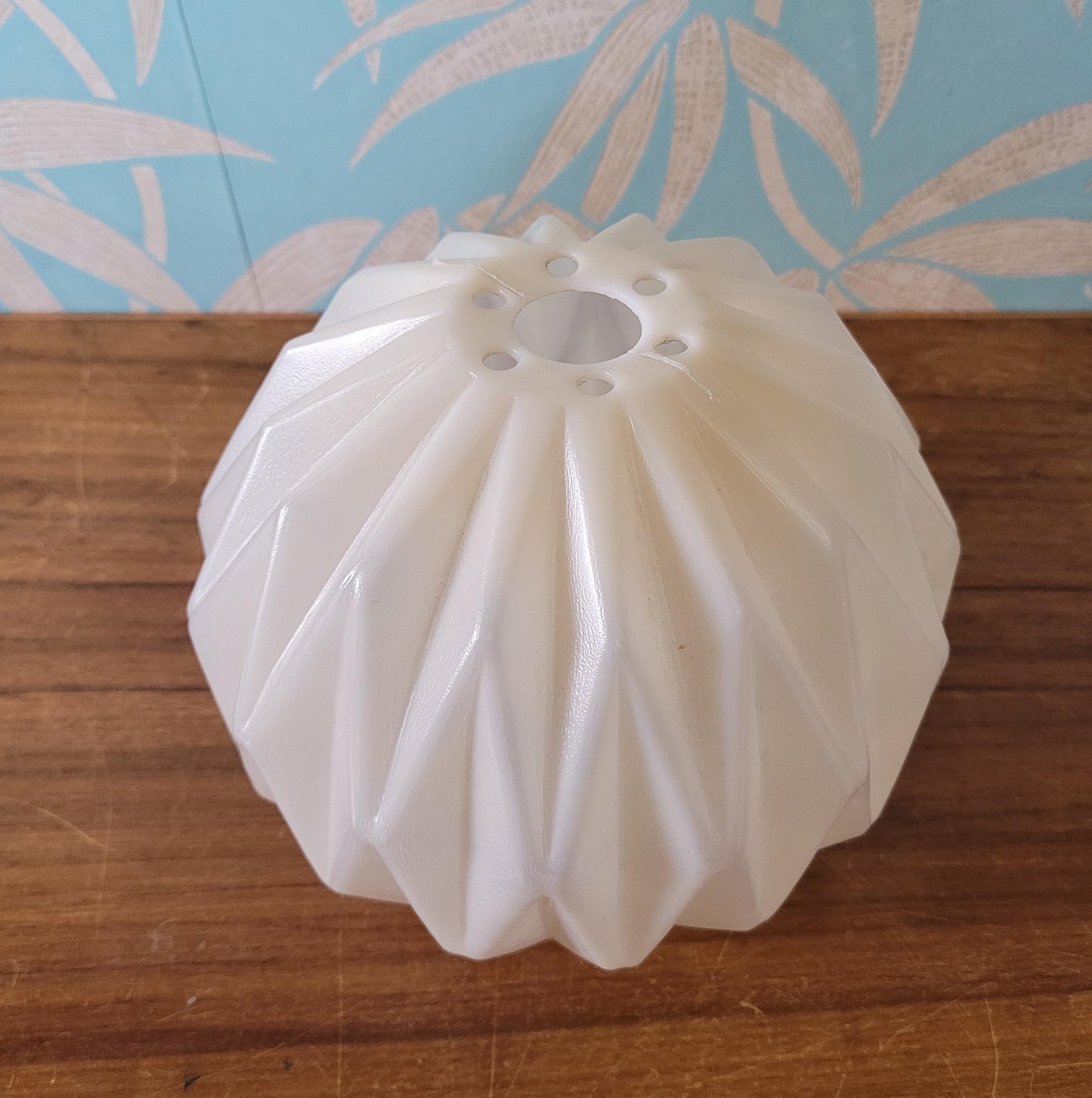 circa. 1970s moulded plastic origami pendant lampshade