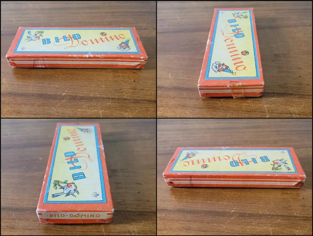 Two vintage sets of Bild, and Bilder Domino 24 piece picture dominoes