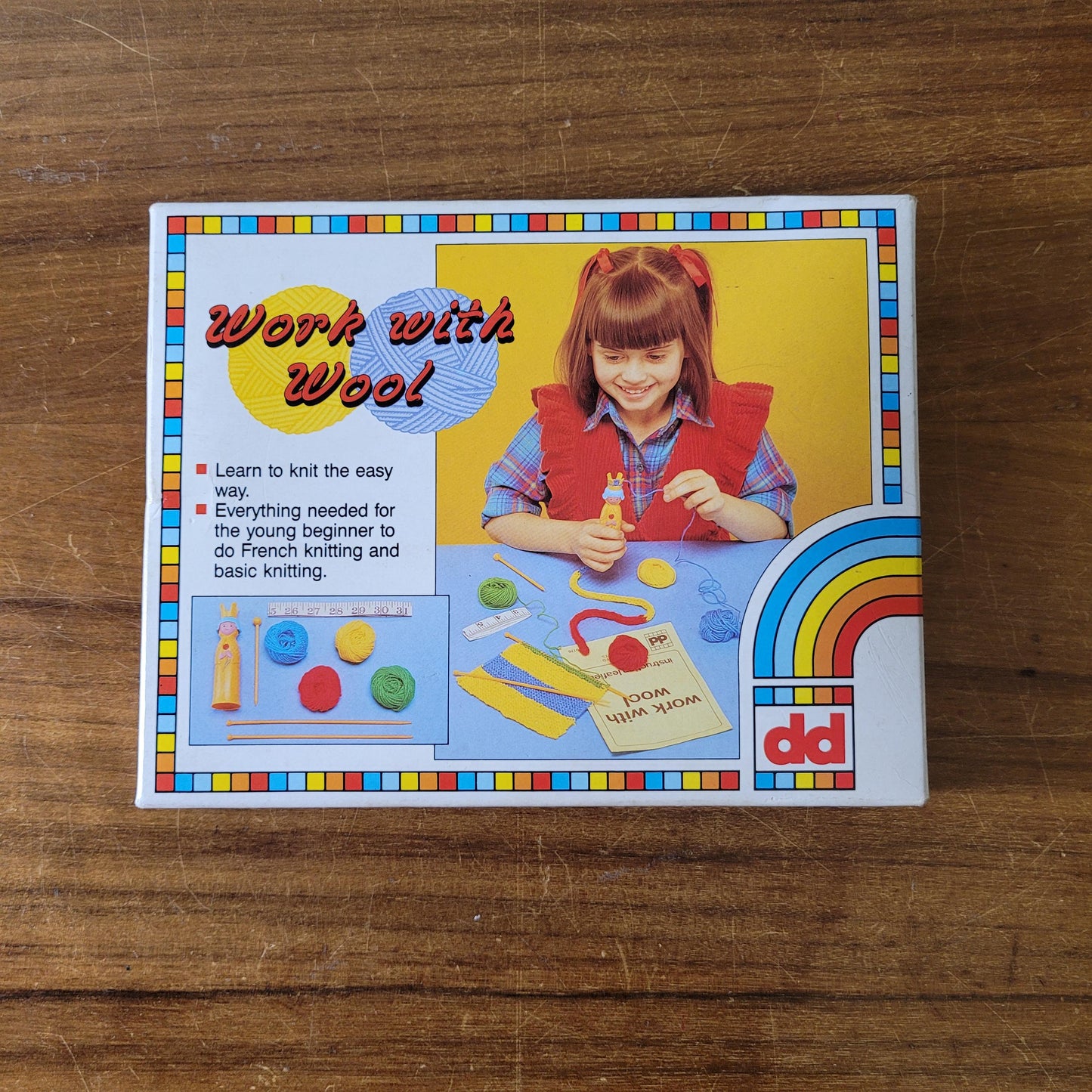 Vintage Dekkertoys 0176 Work With Wool knitting kit (part used)