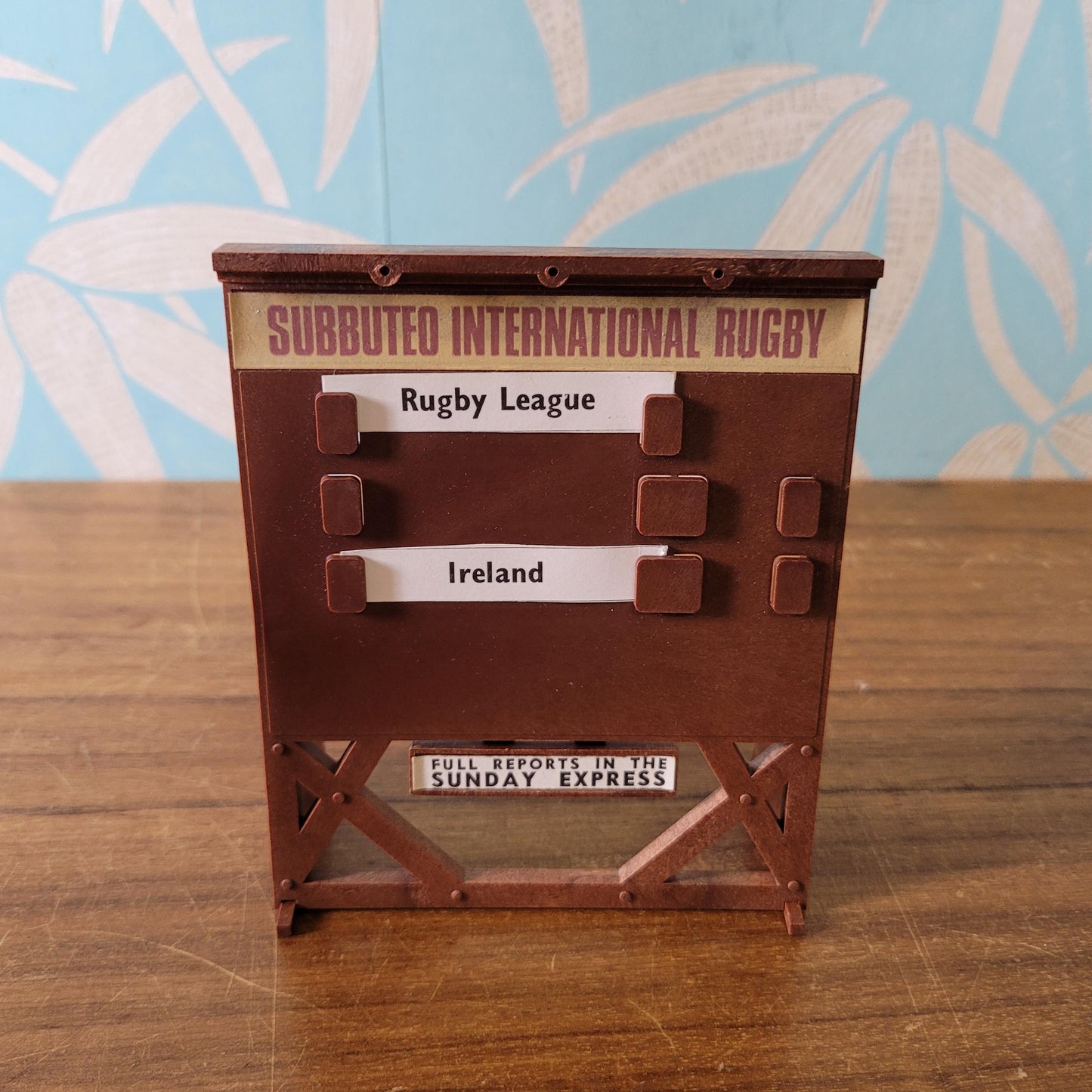 1960s/70s Subbuteo International Rugby 'Z' match score recorder
