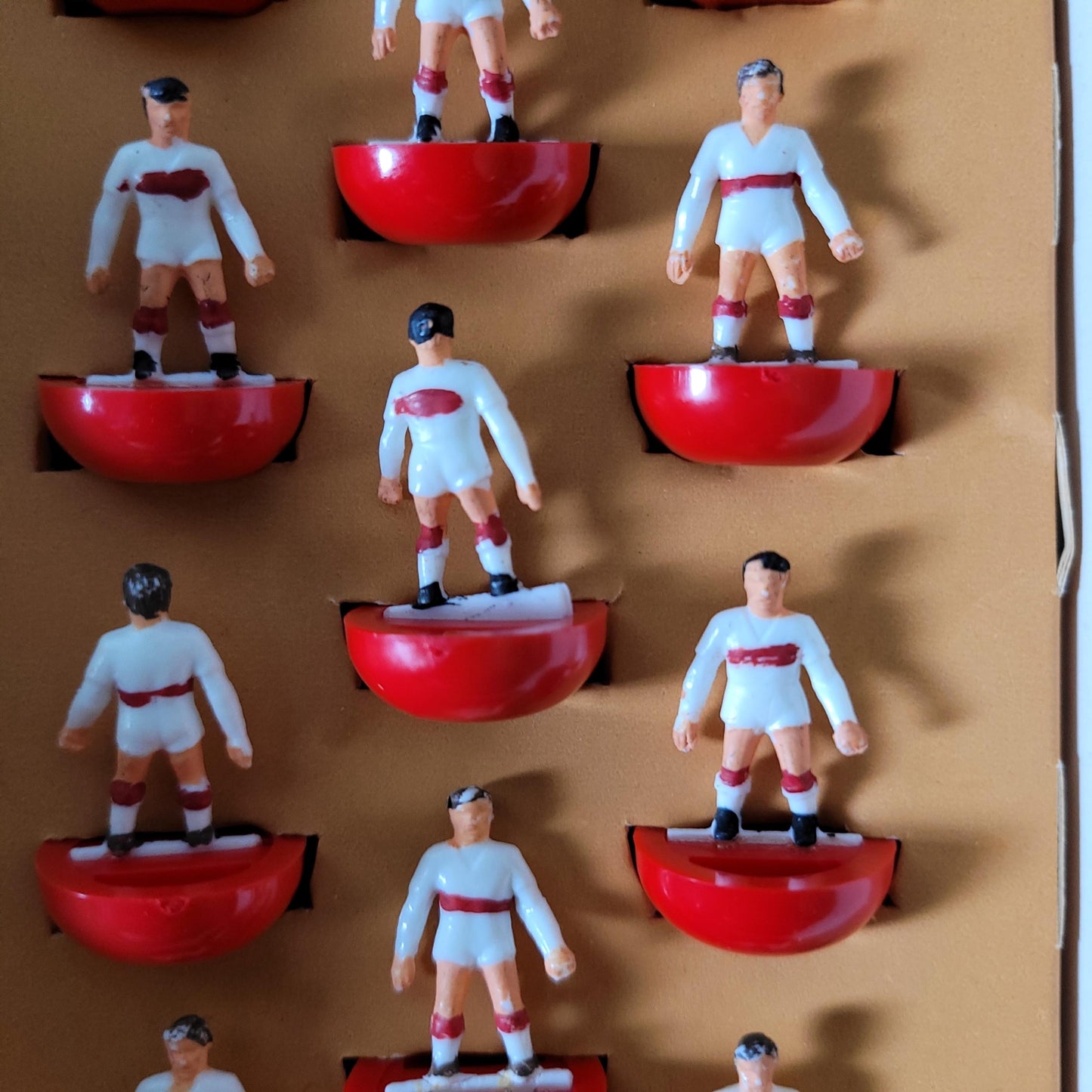 1970s boxed Subbuteo Table Rugby 00 scale players, R12 Hull Kingston Rovers (complete)