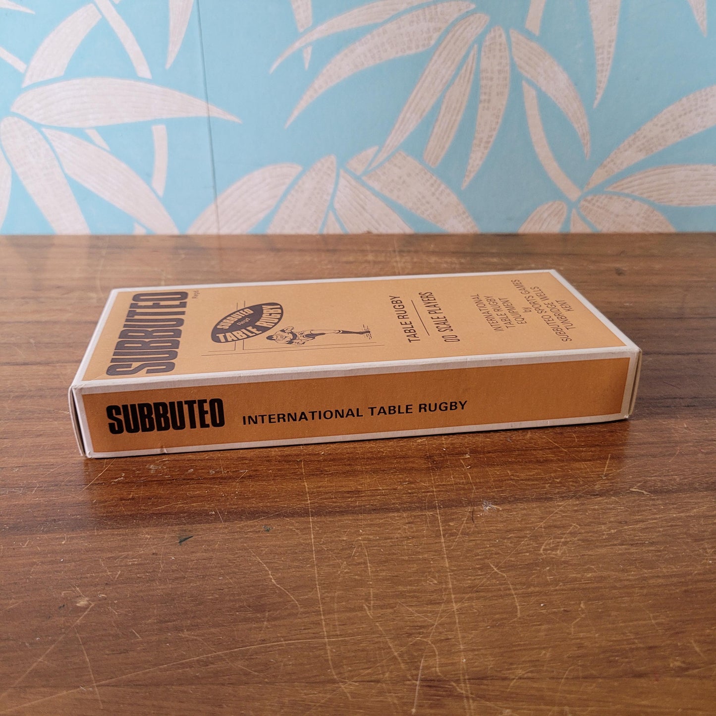 1970s boxed Subbuteo Table Rugby 00 scale players, R12 Hull Kingston Rovers (complete)