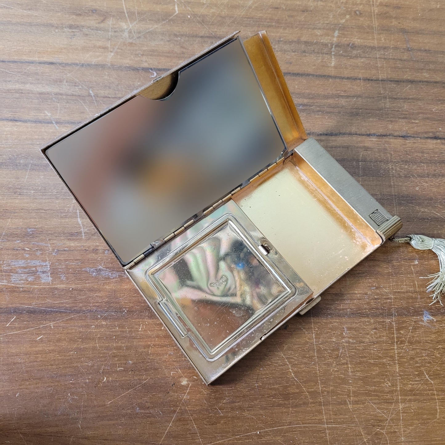 1940s Volupte Sophisticase gold-tone compact & cigarette case