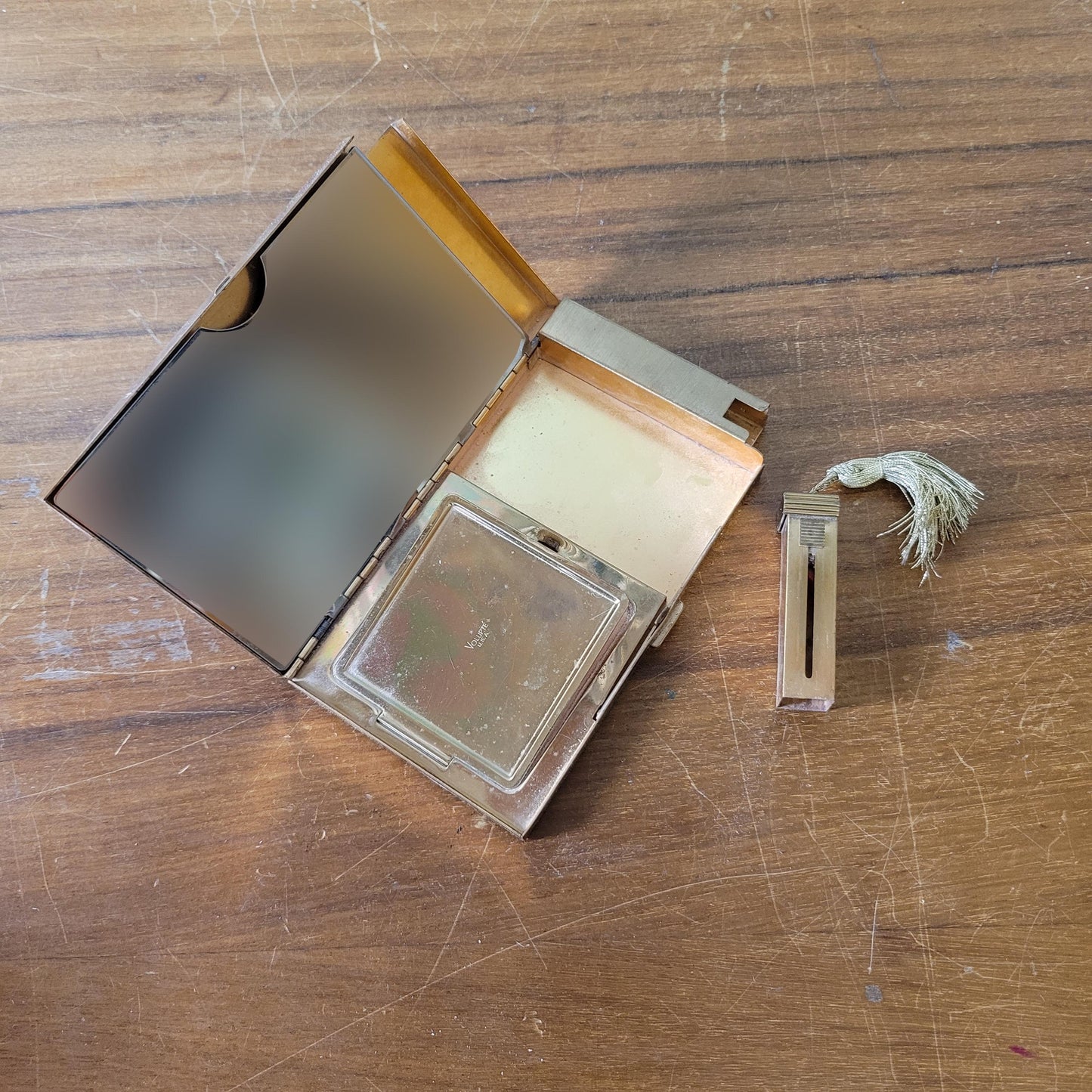 1940s Volupte Sophisticase gold-tone compact & cigarette case