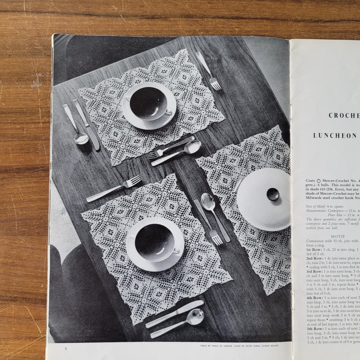 1950s J.P Coats Motif Designs for Crochet, Tatting & Knitting, book No.590