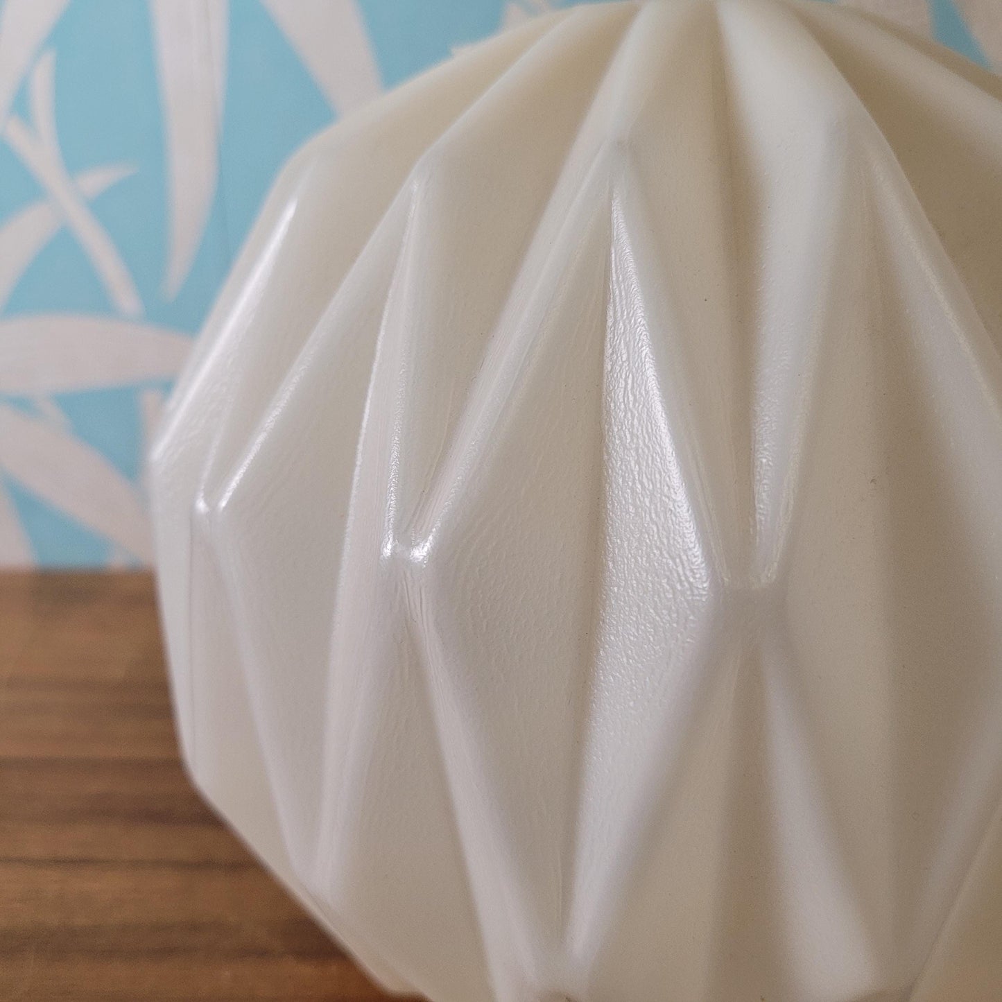 circa. 1970s moulded plastic origami pendant lampshade