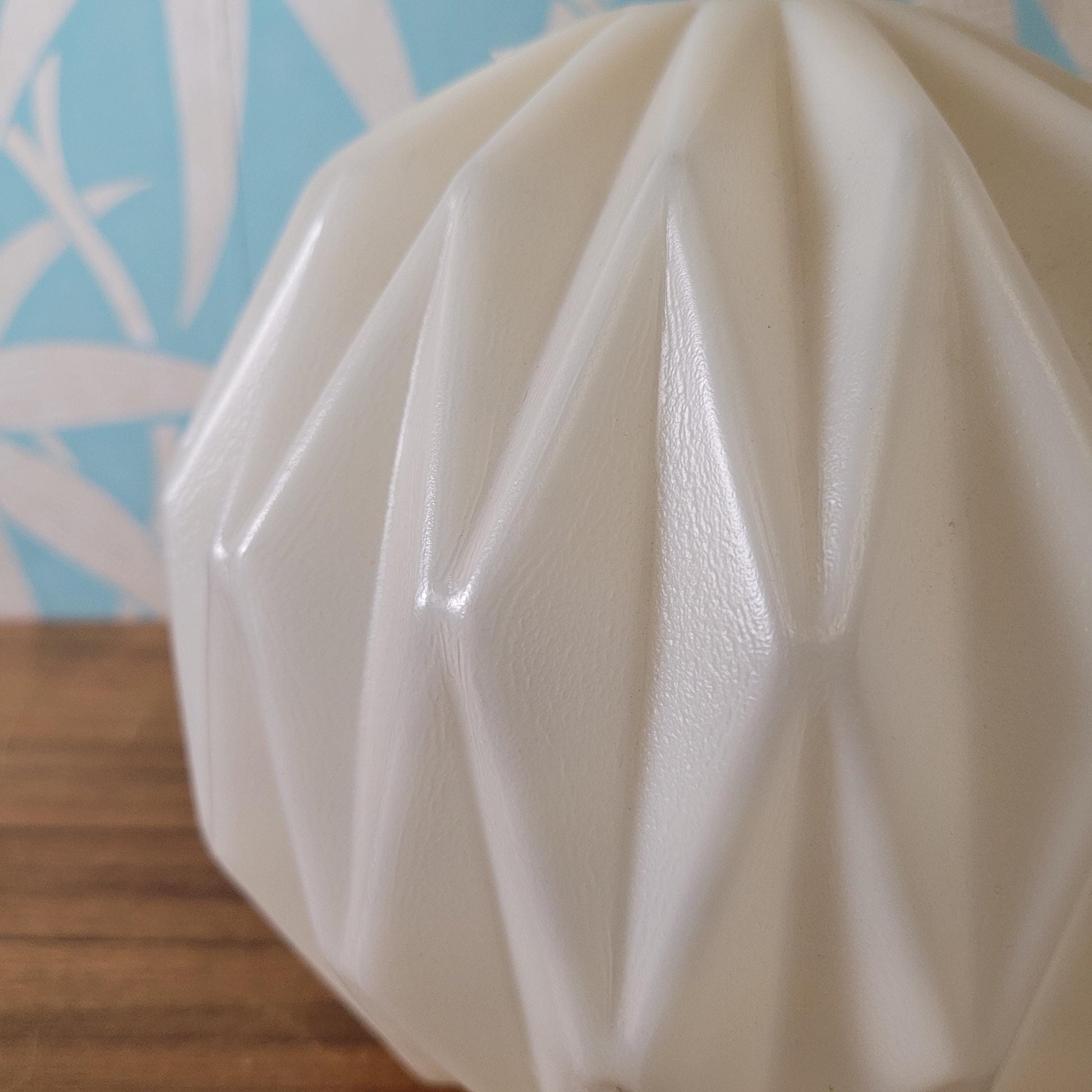 circa. 1970s moulded plastic origami pendant lampshade