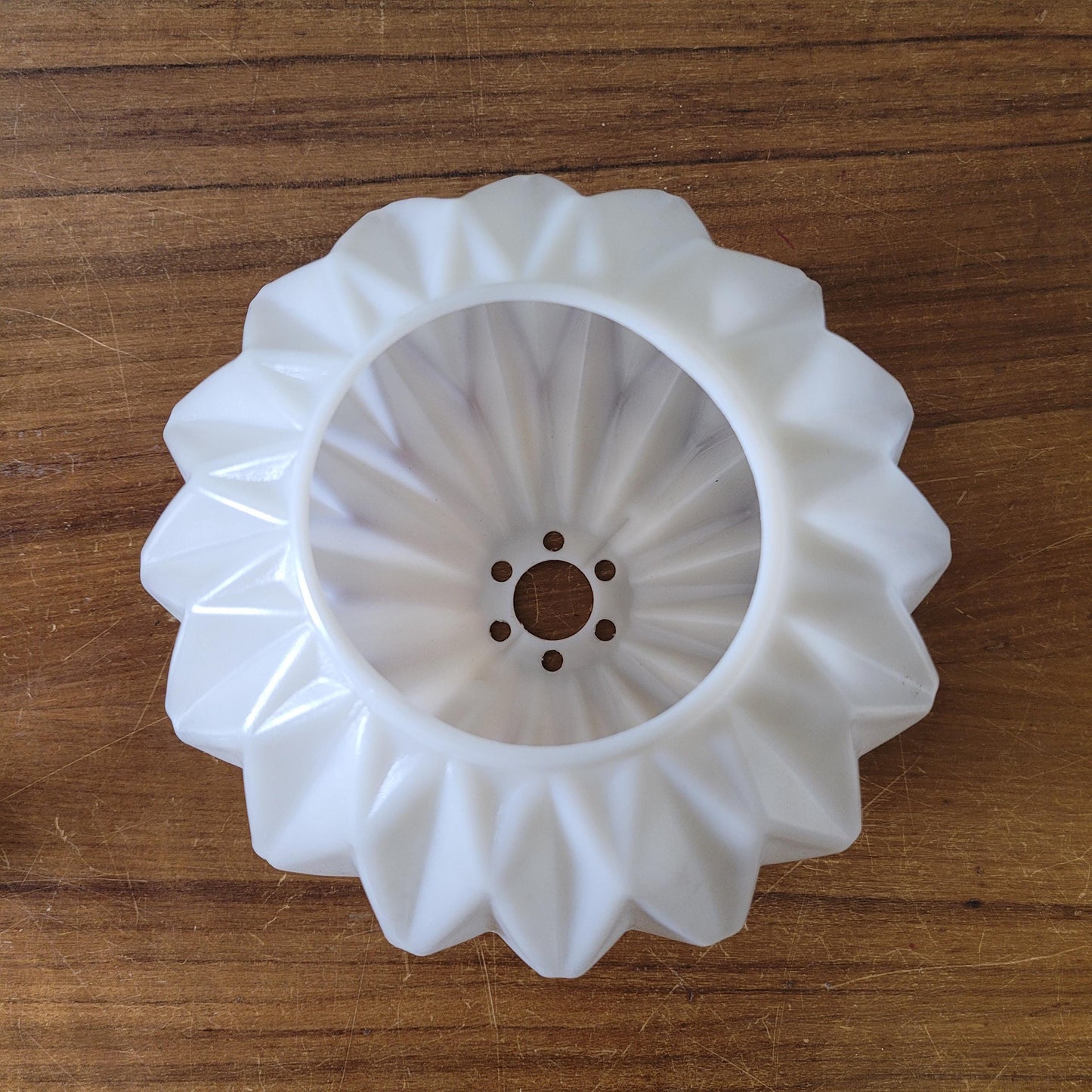 circa. 1970s moulded plastic origami pendant lampshade