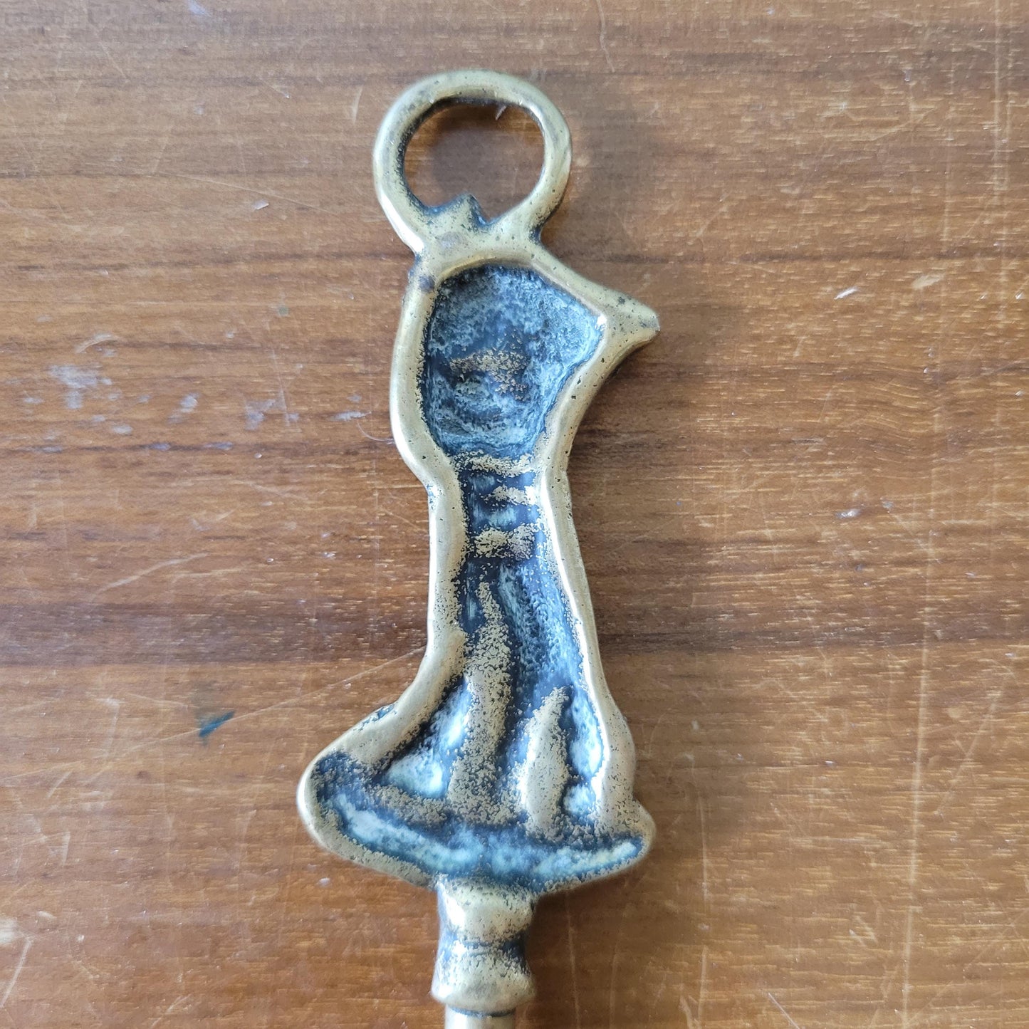 Antique brass 'Bonzo the Dog' long handled toasting fork