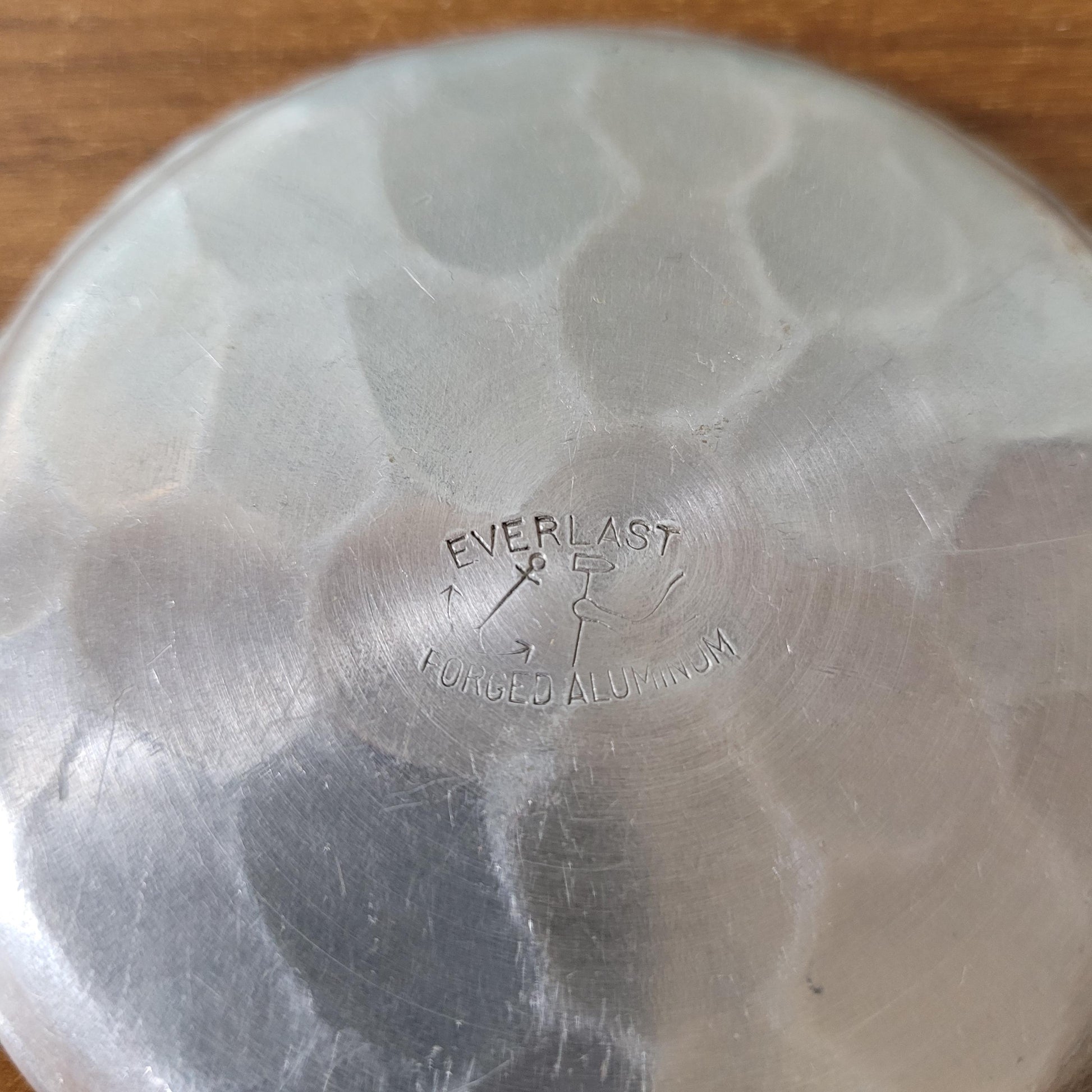 1970s Everlast forged aluminum bamboo design coasters x4