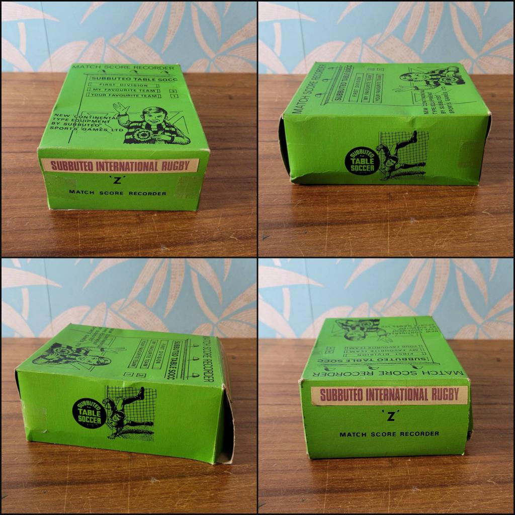 1960s/70s Subbuteo International Rugby 'Z' match score recorder