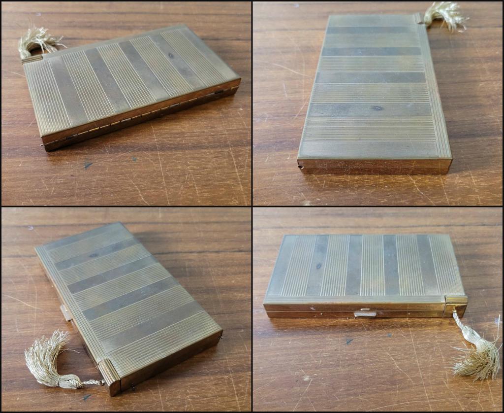 1940s Volupte Sophisticase gold-tone compact & cigarette case