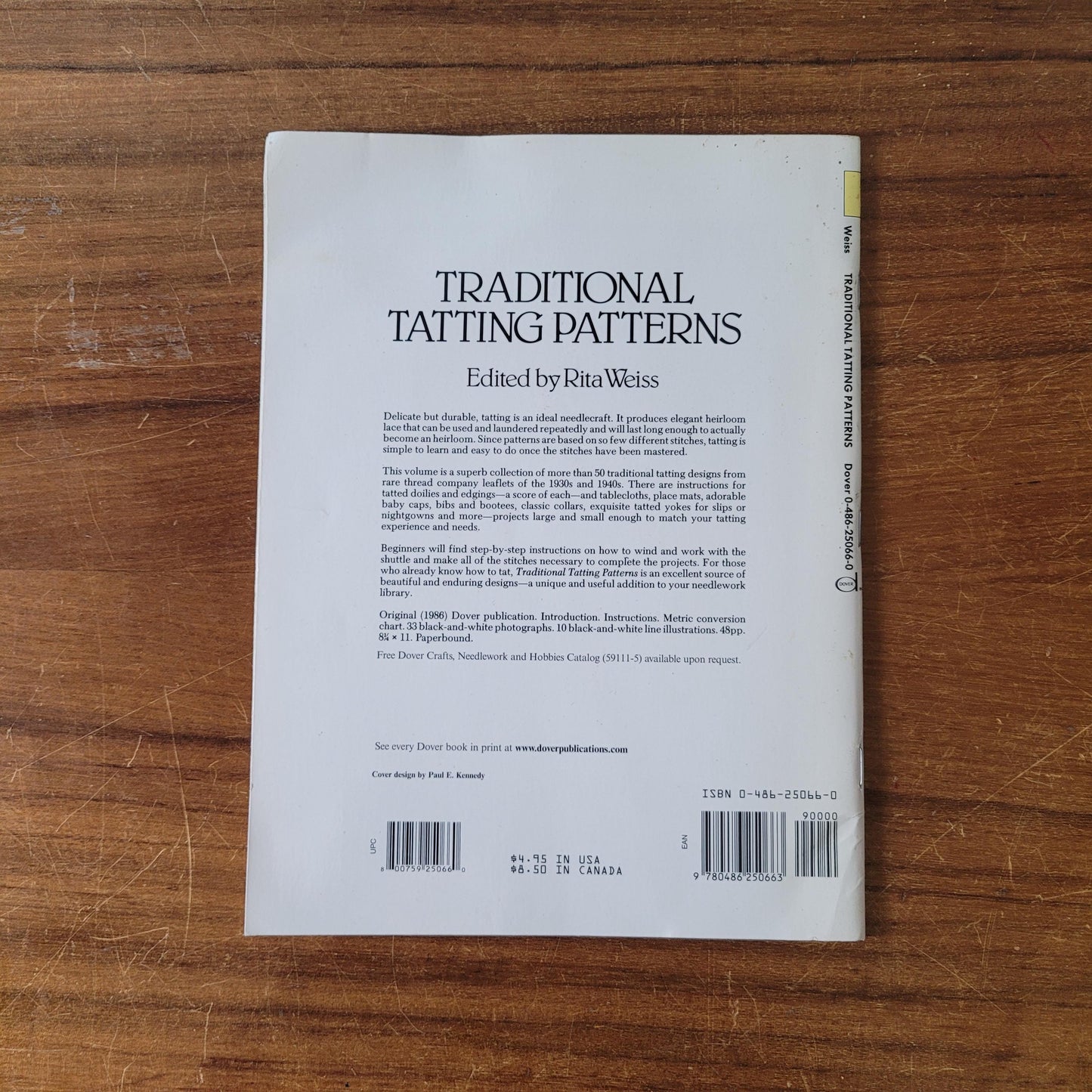 Dover Needlework Traditional Tatting Patterns, by Rita Weiss (Softback, 1986)