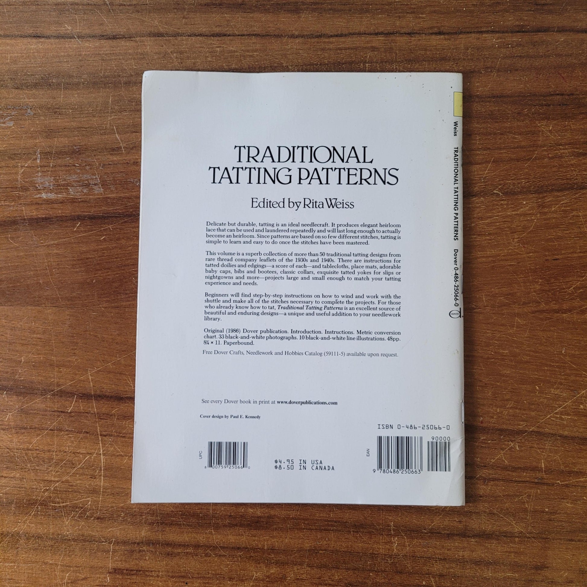 Dover Needlework Traditional Tatting Patterns, by Rita Weiss (Softback, 1986)
