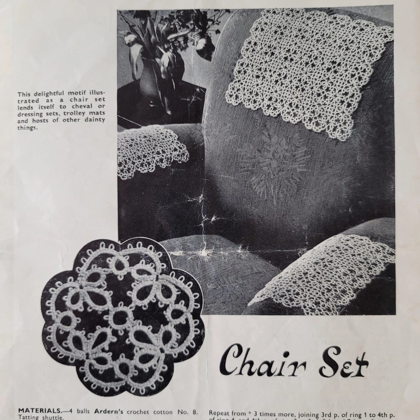 1940s Tatting by Penelope, a Needlecraft Publication pattern booklet