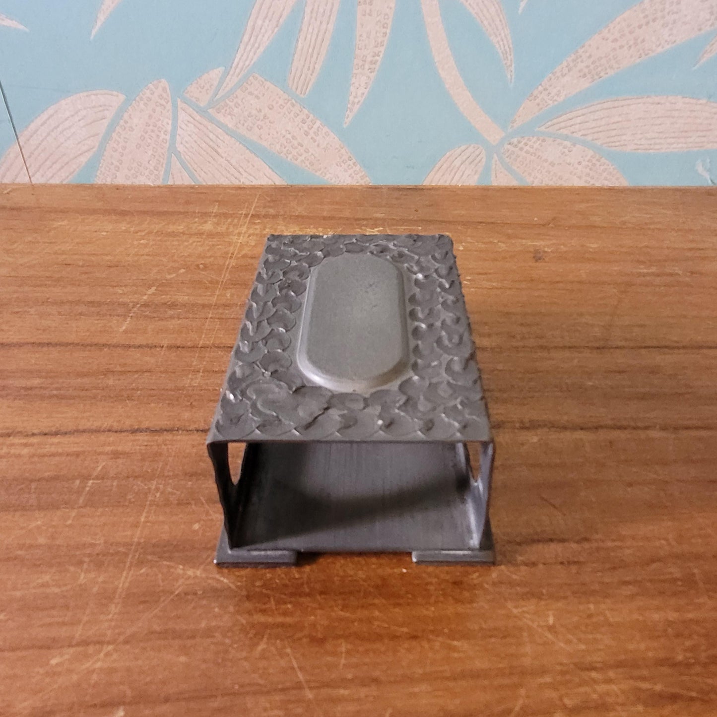 circa. 1960s Perletinn, Norway, hammered pewter matchbox cover