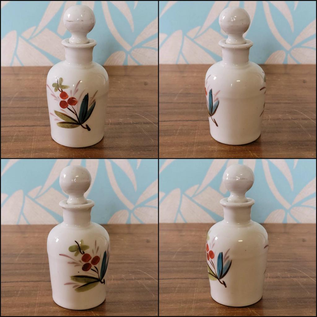 circa. 19th-century hand-painted porcelain vanity set with gilt accents