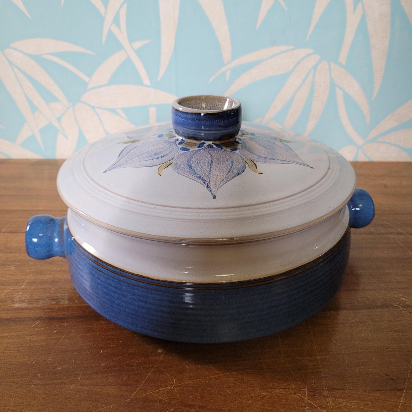 1960s Denby Langley Chatsworth lidded casserole dish