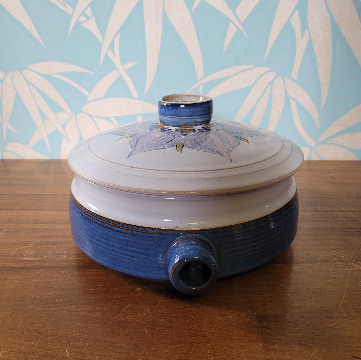 1960s Denby Langley Chatsworth lidded casserole dish