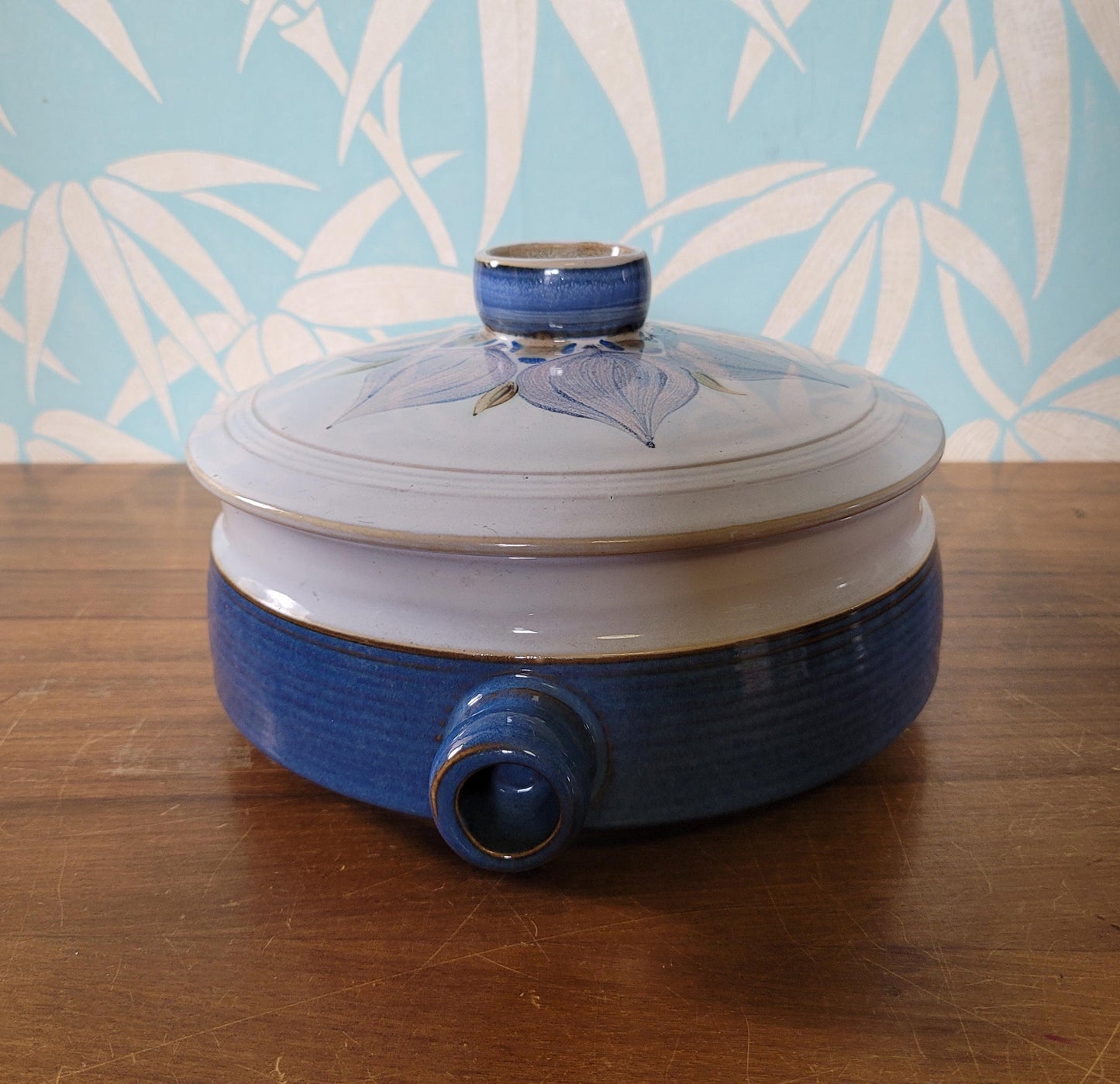 1960s Denby Langley Chatsworth lidded casserole dish