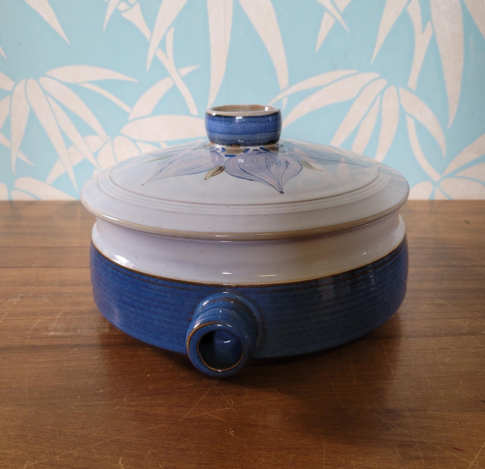1960s Denby Langley Chatsworth lidded casserole dish