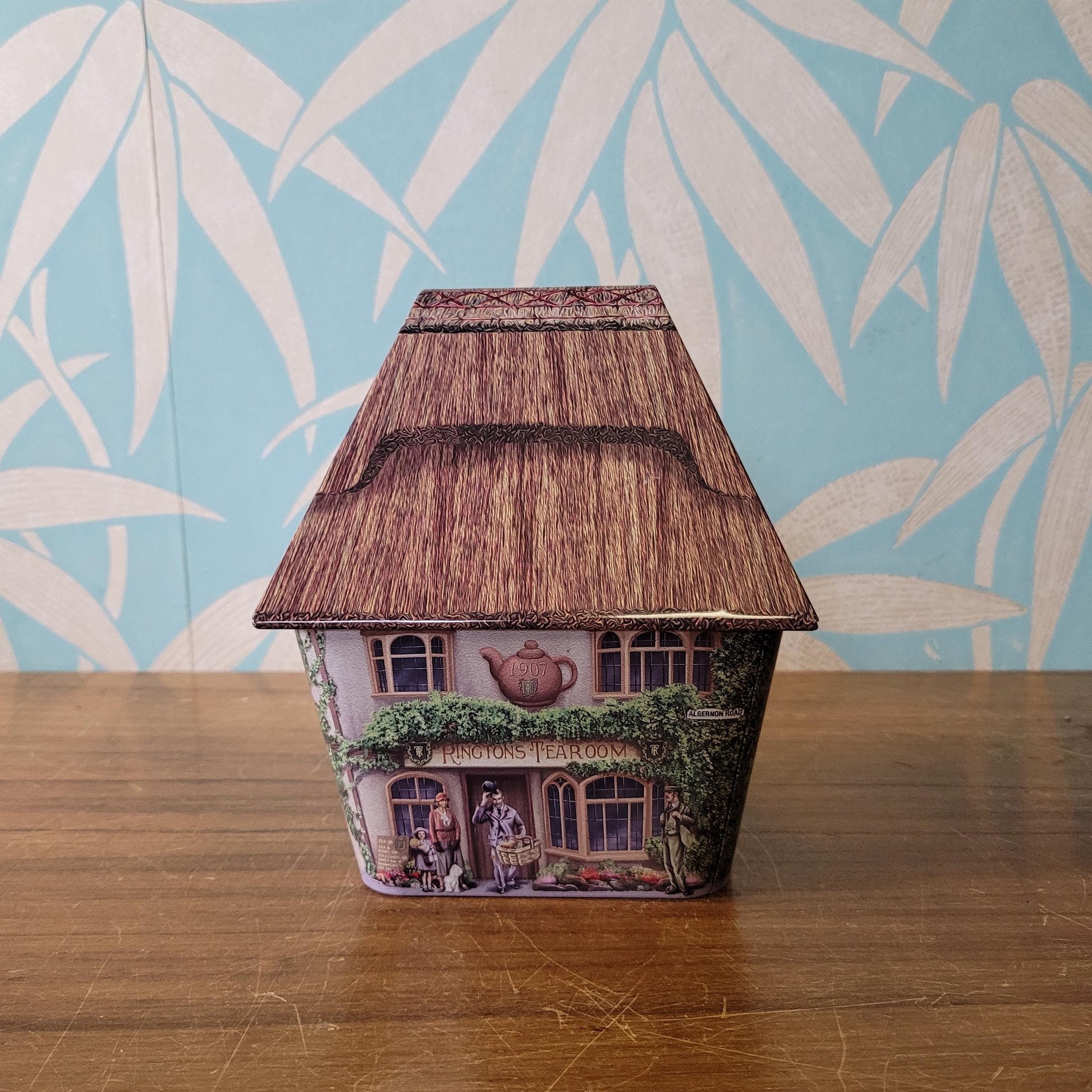 Collectable Ringtons Tearoom metal house-shaped candy tin