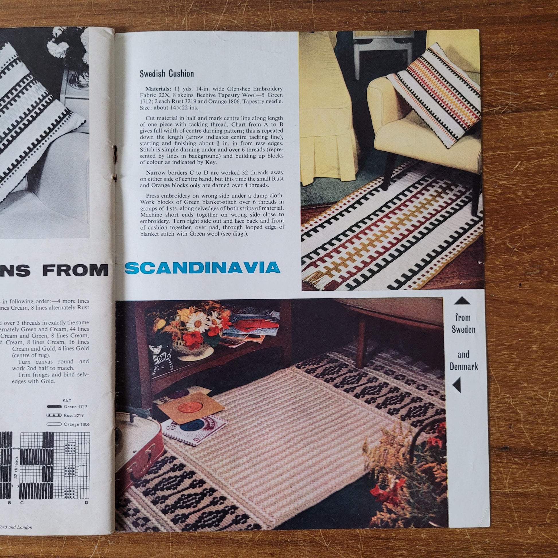 1960s Stitchcraft Stitched Rugs & Tapestries, second edition SC68 pattern booklet