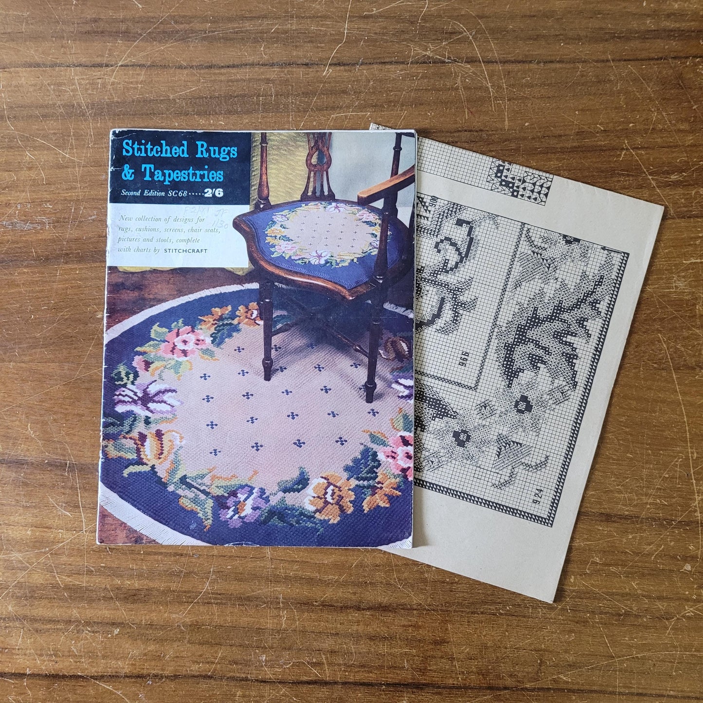 1960s Stitchcraft Stitched Rugs & Tapestries, second edition SC68 pattern booklet