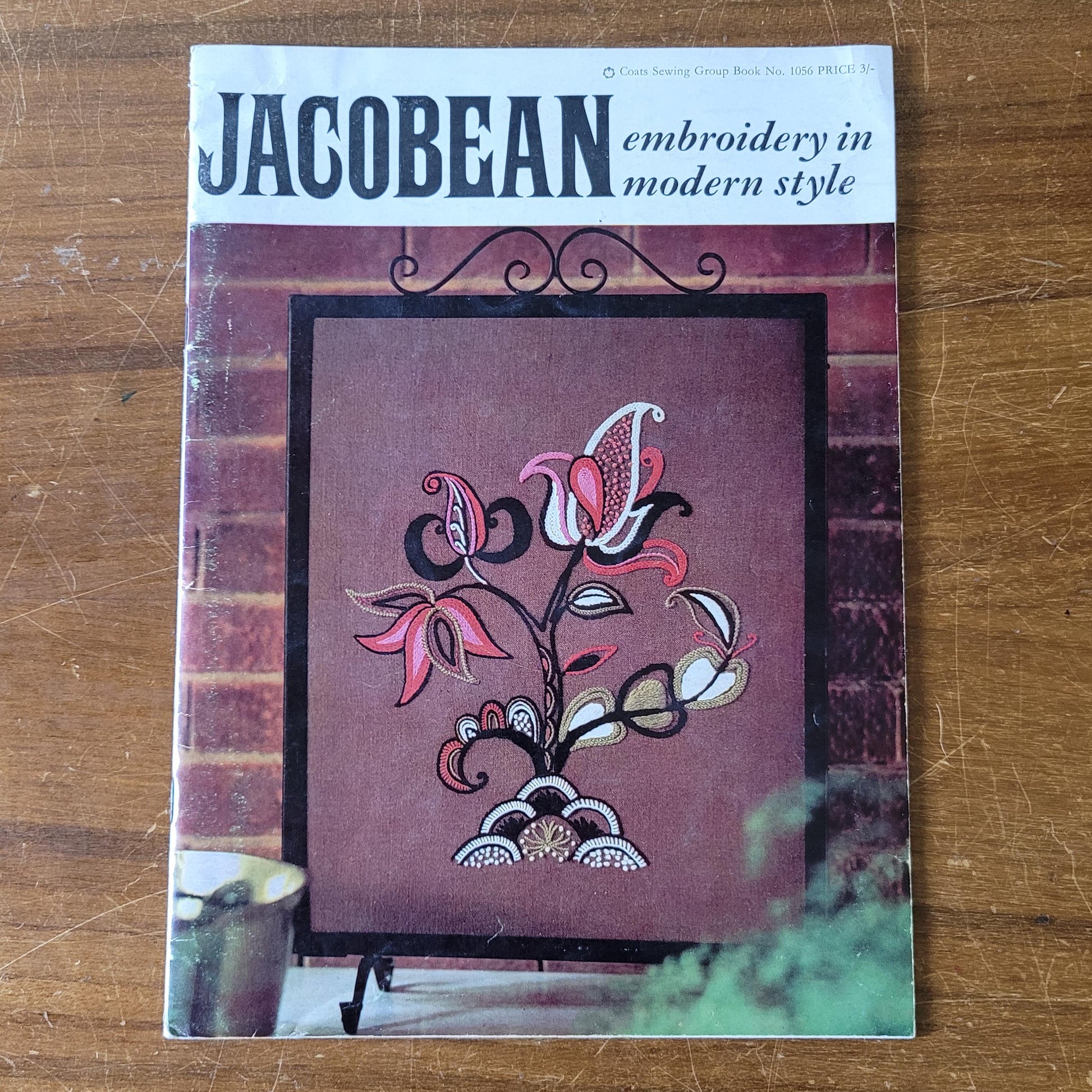 1967 Coats No.1056 Jacobean embroidery in modern style pattern booklet