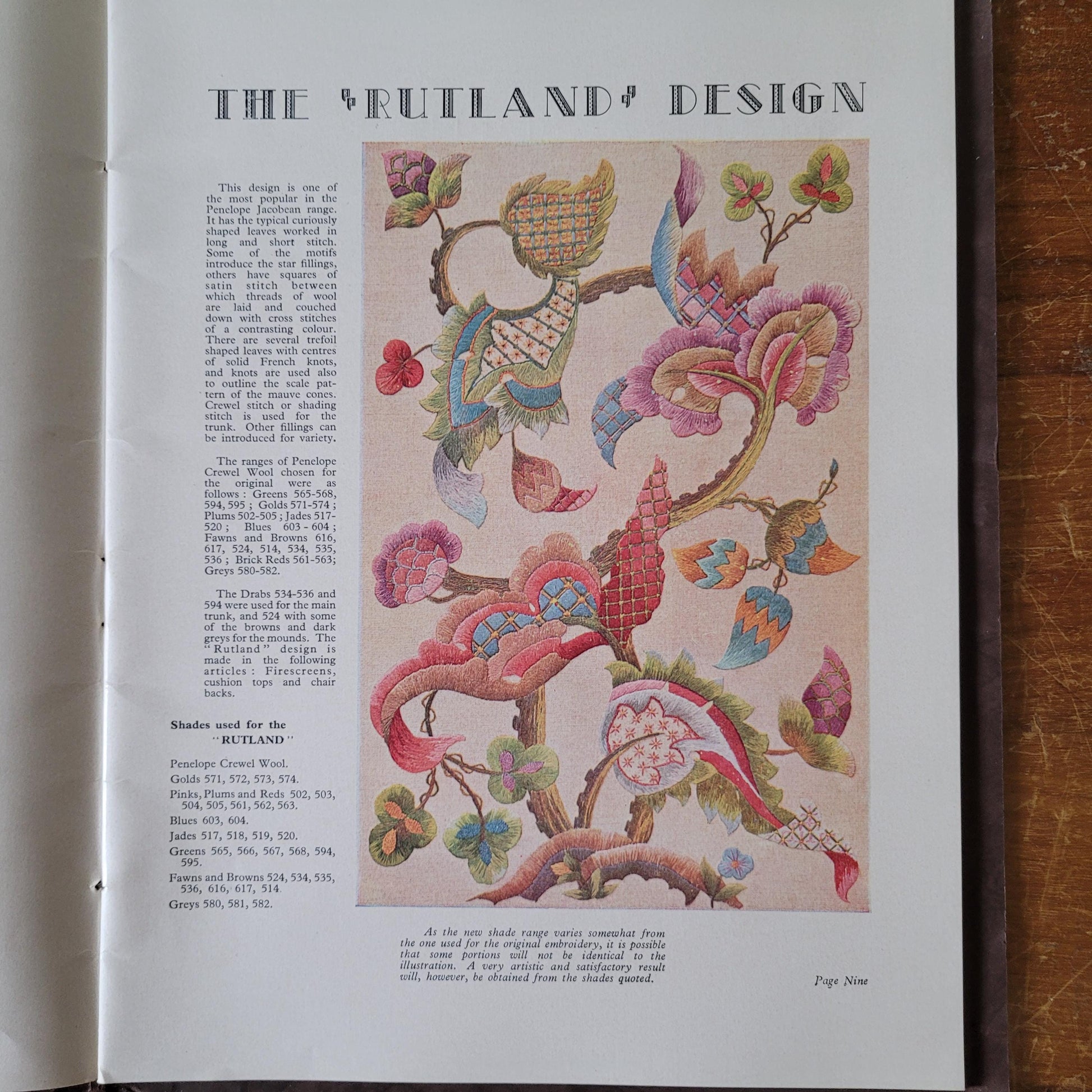 Jacobean Embroidery & Traditional Designs by Penelope (Softback, circa. 1900s)