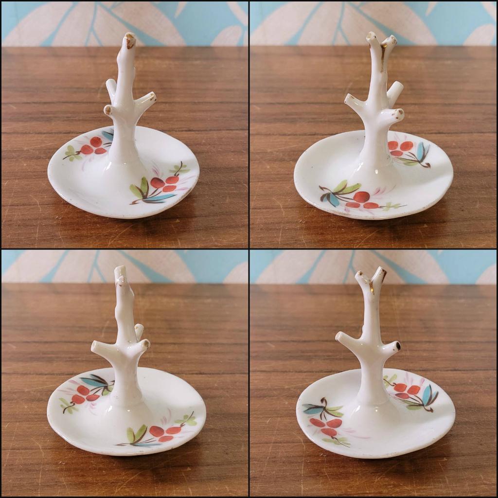 circa. 19th-century hand-painted porcelain vanity set with gilt accents