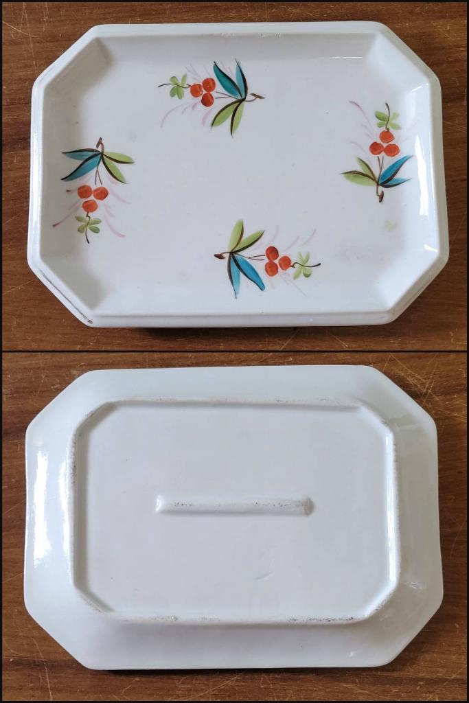 circa. 19th-century hand-painted porcelain vanity set with gilt accents