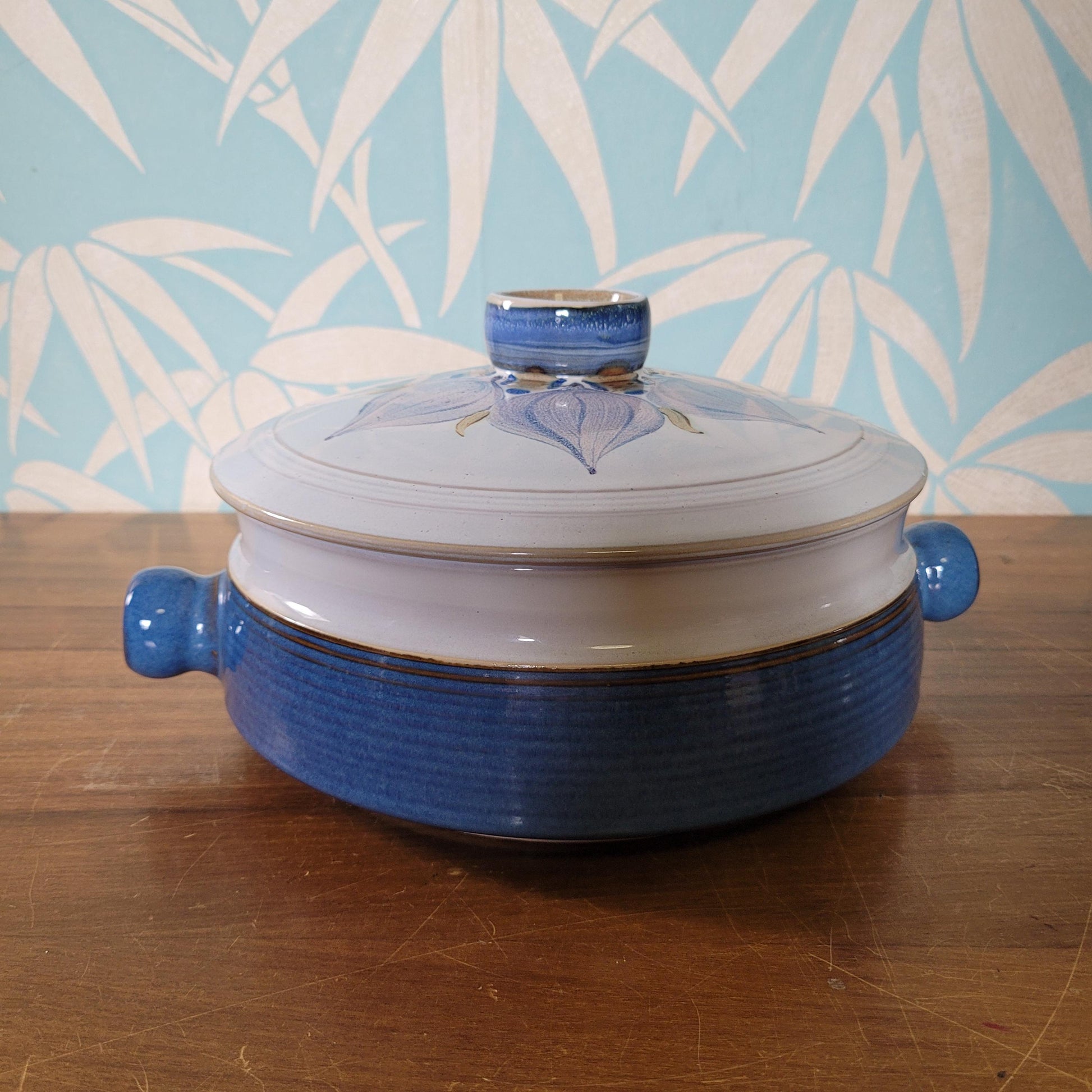 1960s Denby Langley Chatsworth lidded casserole dish