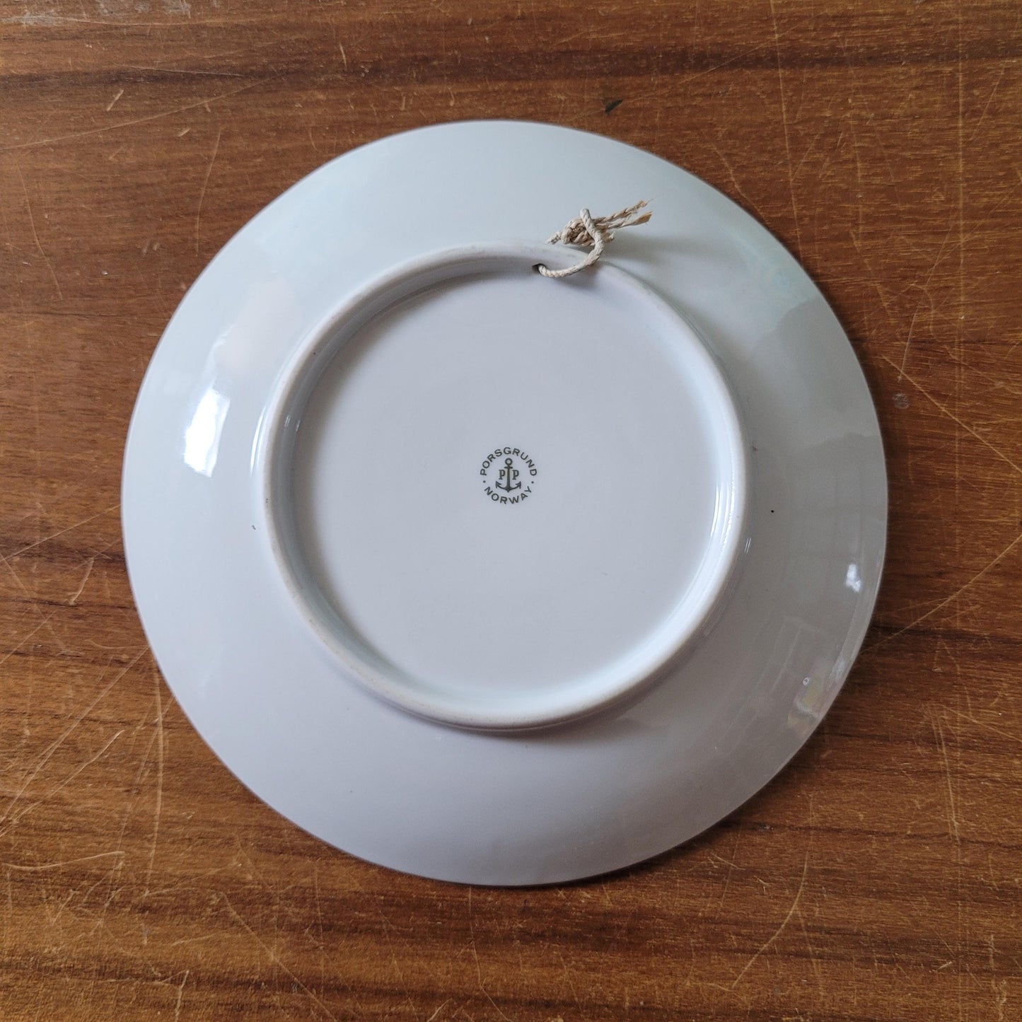 Two collectable 1960s Porsgrund Norway porcelain winter scene wall plates