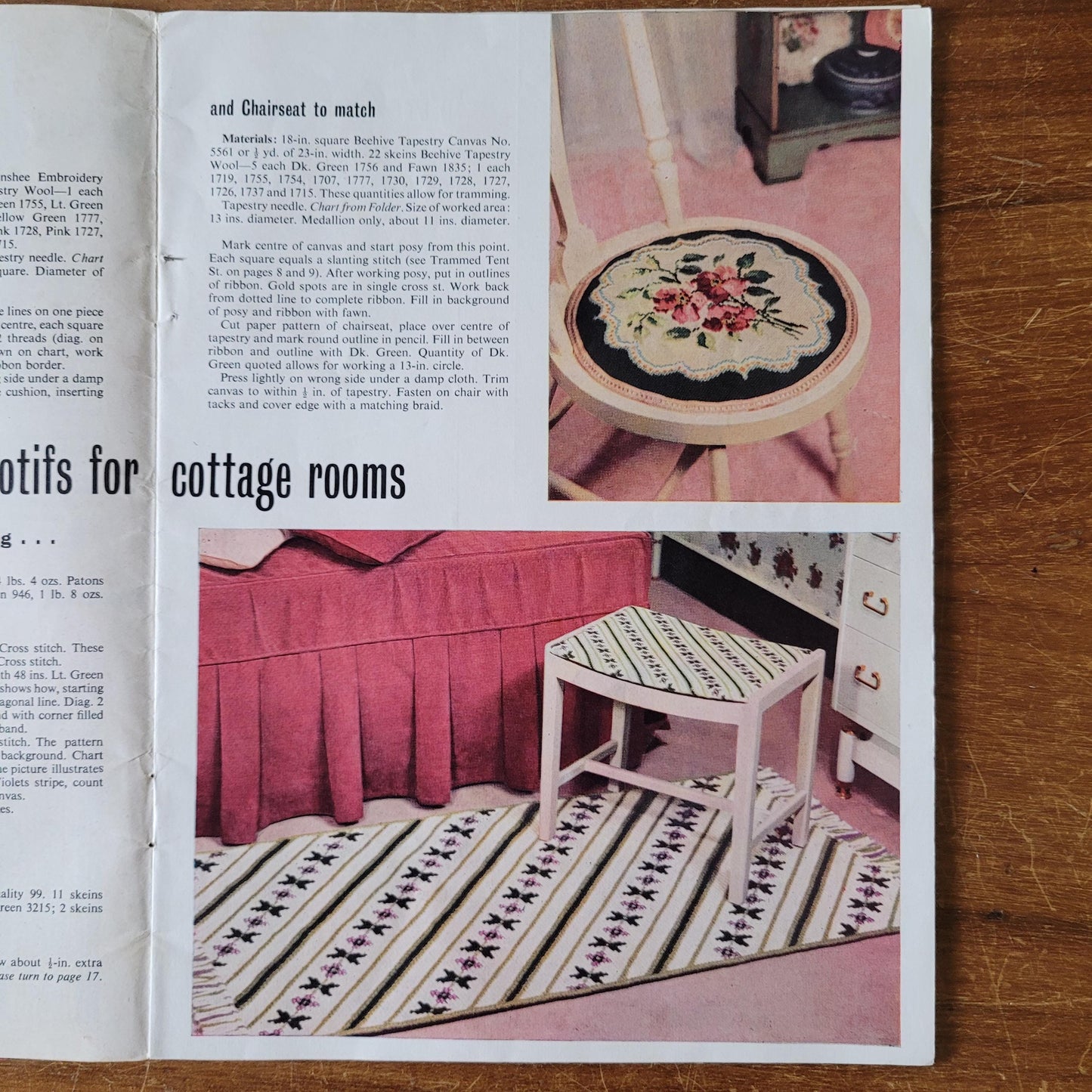 1960s Stitchcraft Stitched Rugs & Tapestries, second edition SC68 pattern booklet