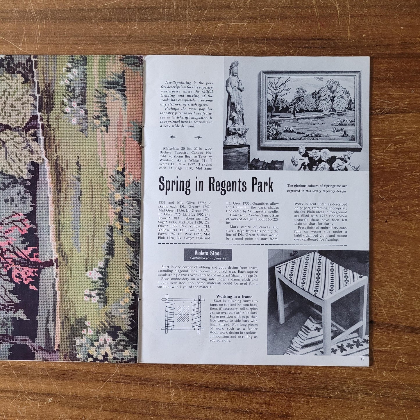 1960s Stitchcraft Stitched Rugs & Tapestries, second edition SC68 pattern booklet
