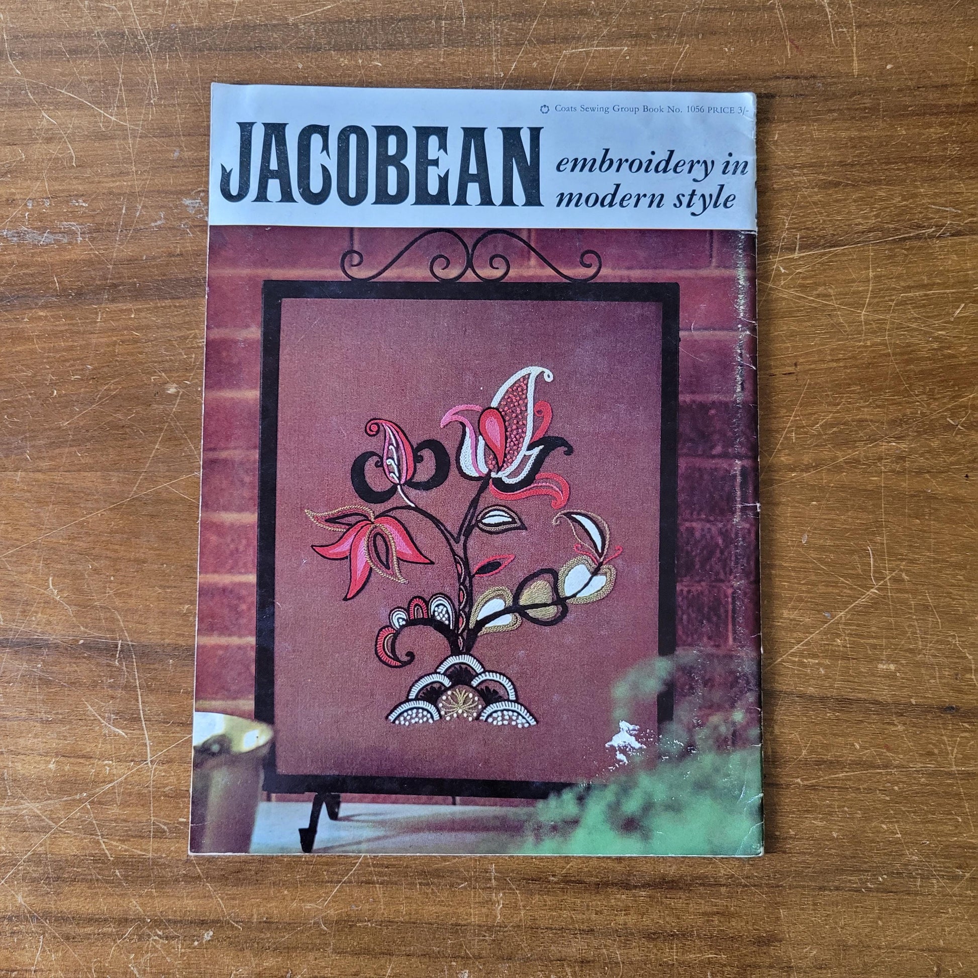 1967 Coats No.1056 Jacobean embroidery in modern style pattern booklet