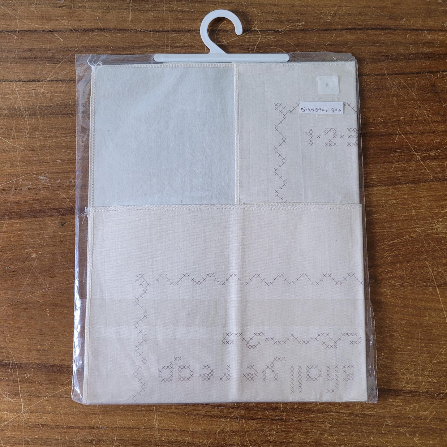 Coats Crafts traced needlework 100% cotton cross stitch sampler