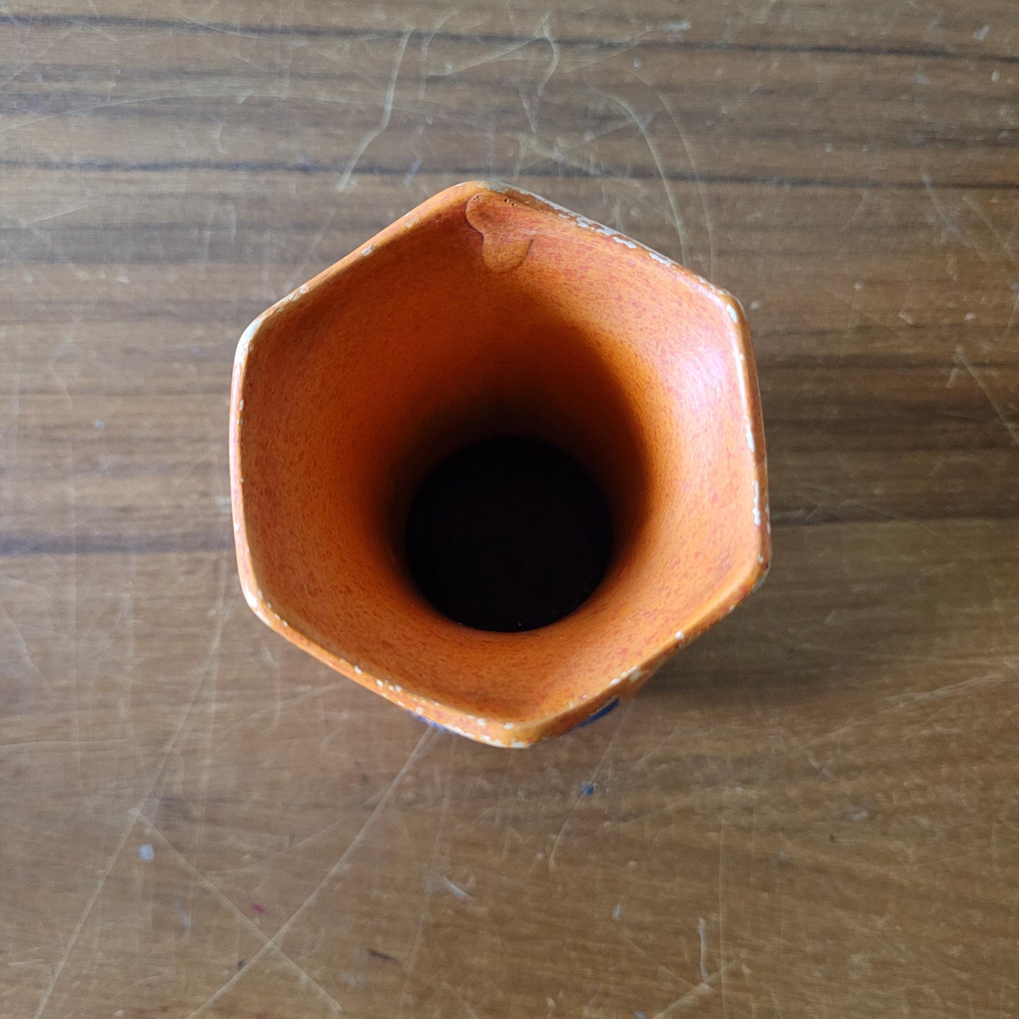 Art Deco Doric China handpainted orange posy vase