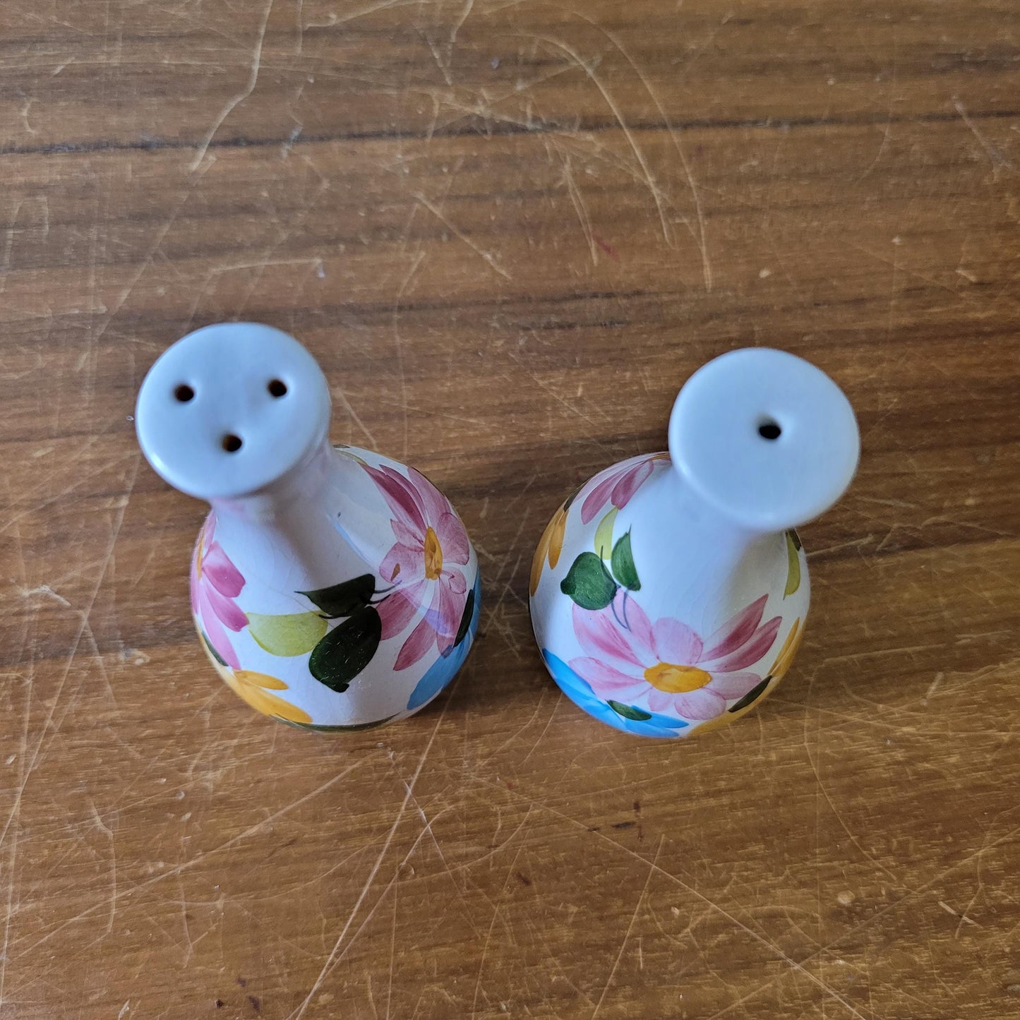 Vintage Toni Raymond (?) floral ceramic salt and pepper set