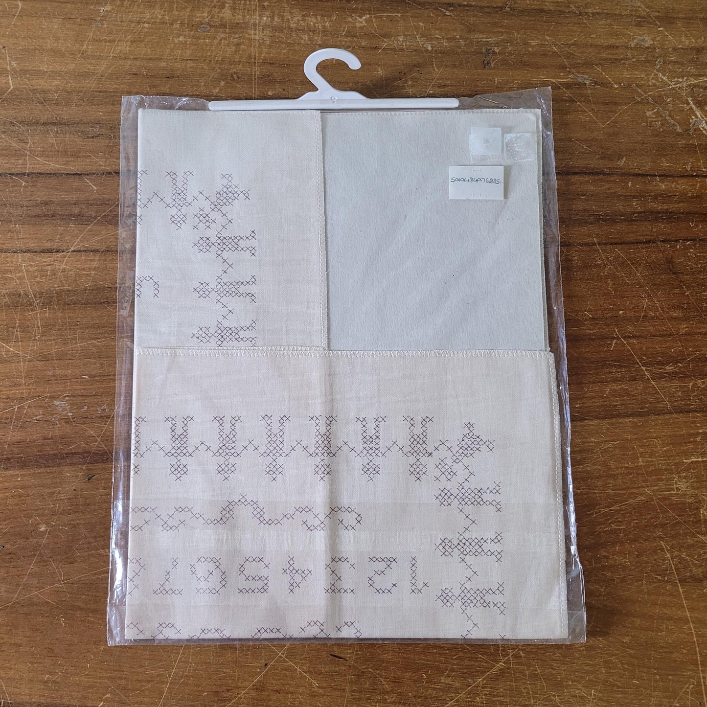 Coats Crafts traced needlework 100% cotton cross stitch sampler